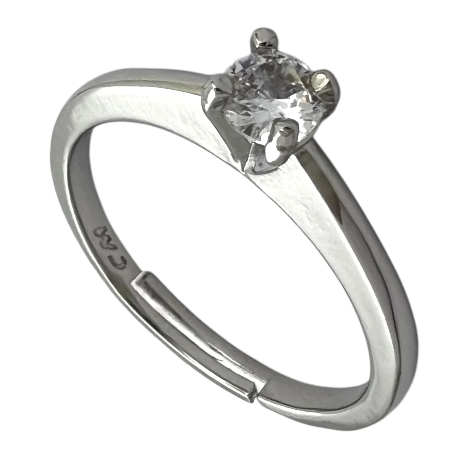 انگشتر زنانه مدل حلقه تک نگین سولیتر ظریف و درخشان