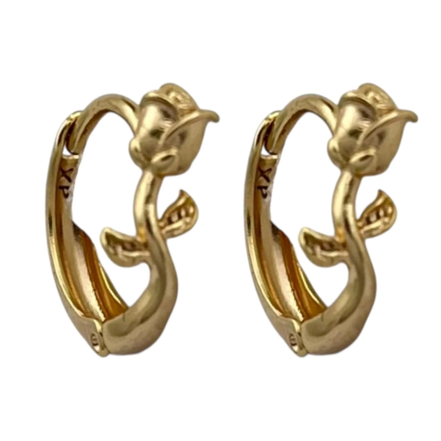 گوشواره زنانه حلقه ای طرح گل رز ژوپینگ، ظرافت بی نظیر