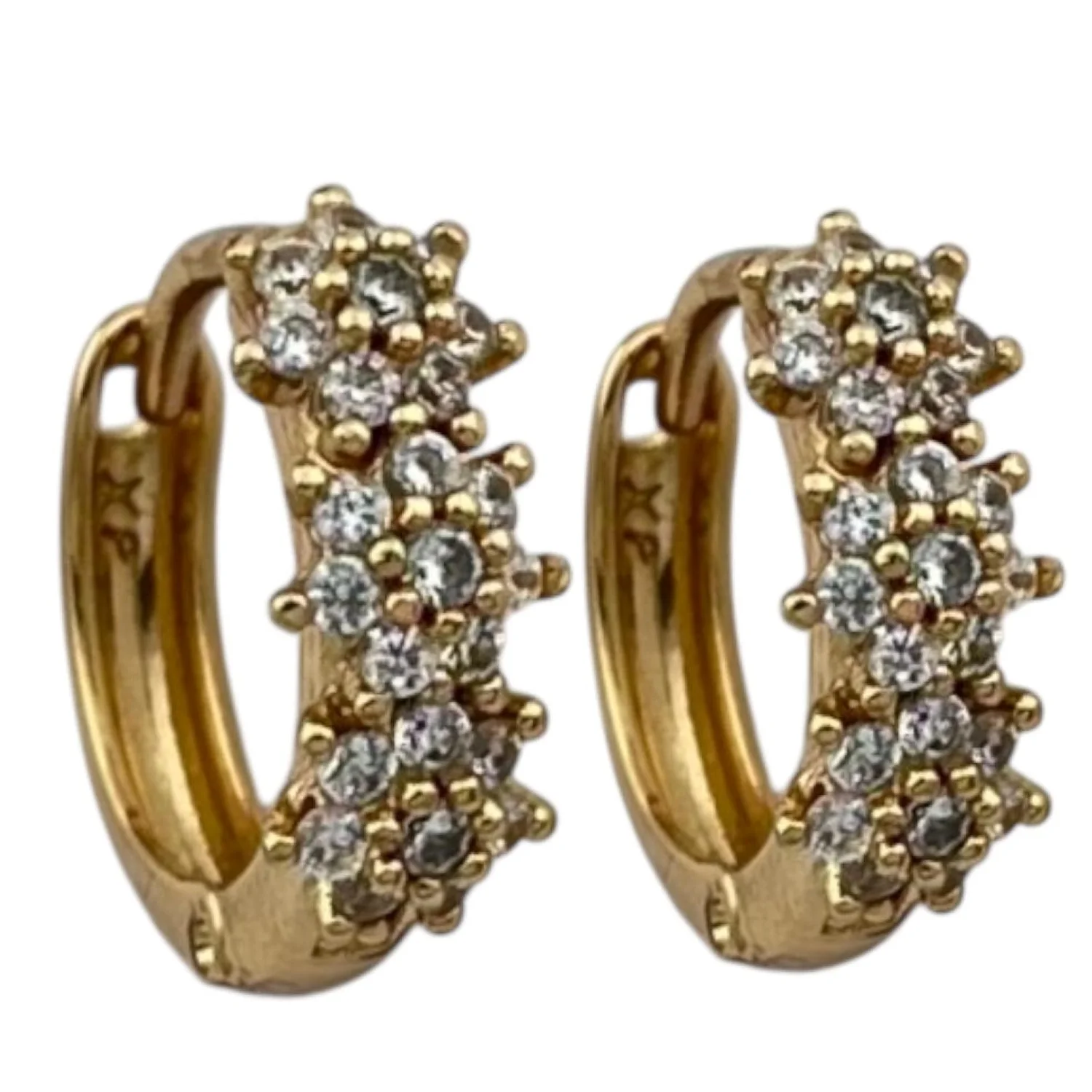 گوشواره زنانه حلقه ای طرح قلب ژوپینگ، ظریف و درخشان Xuping