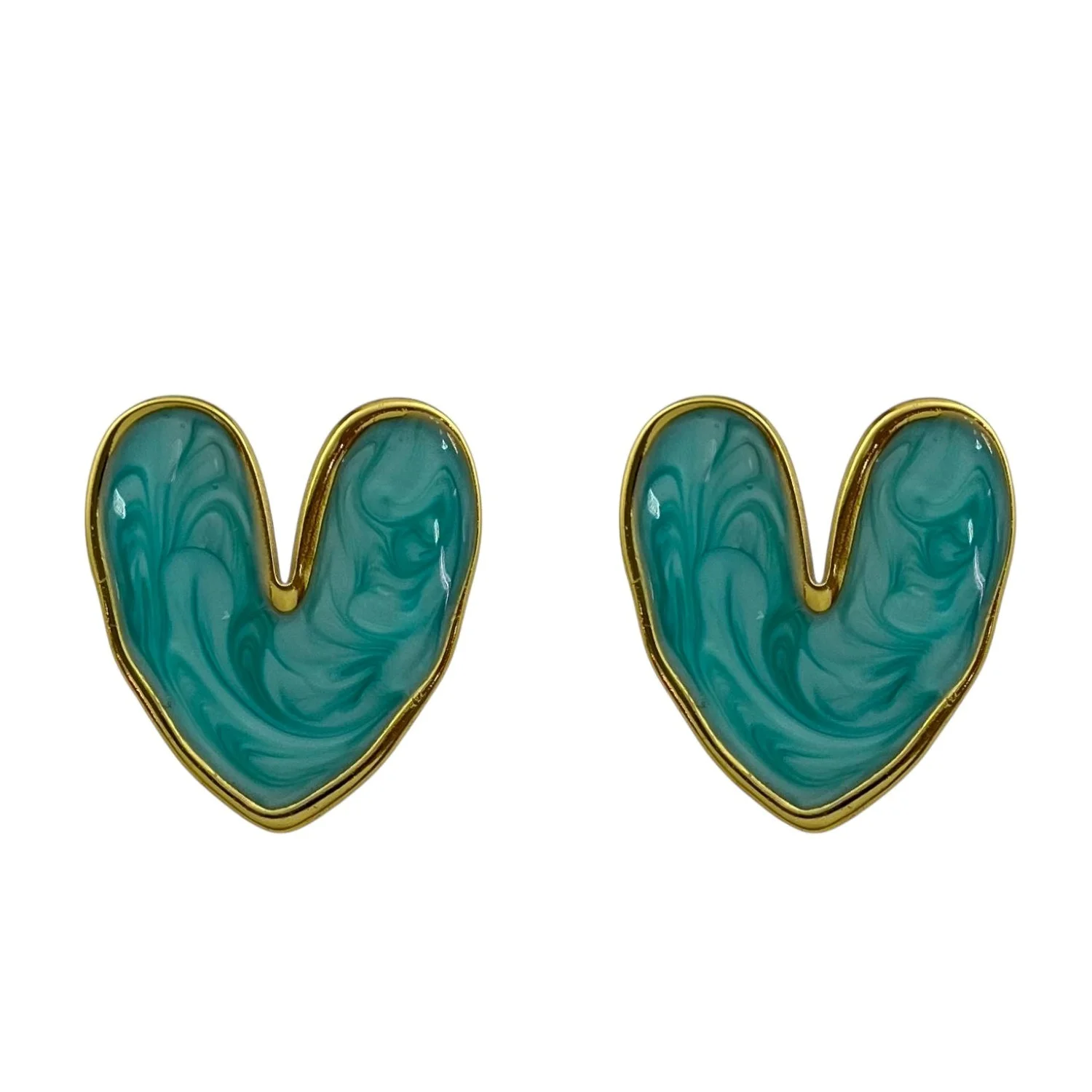 گوشواره زنانه طرح قلب میناکاری شده، انتخابی شیک و خاص