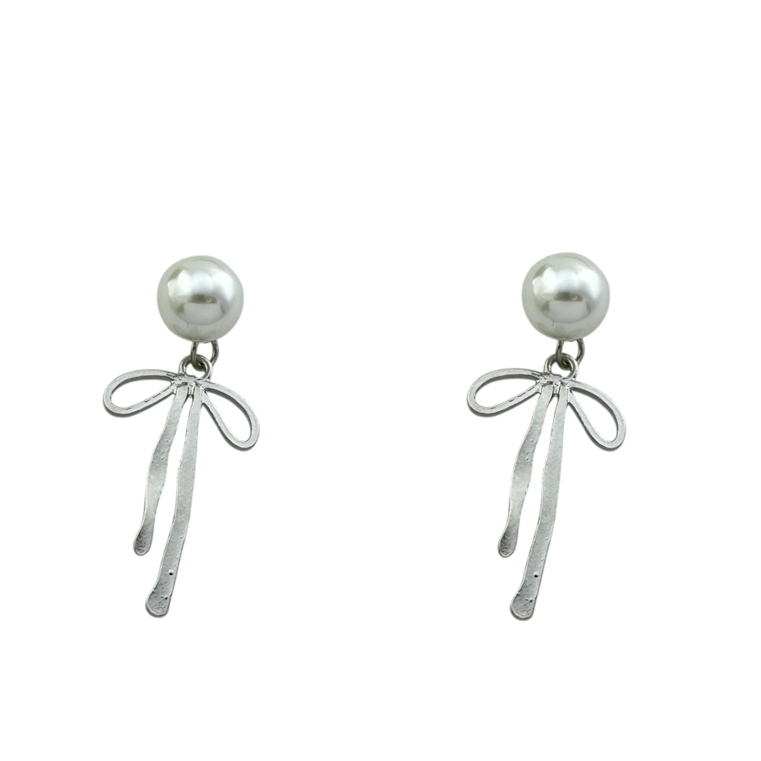 گوشواره زنانه طرح پاپیون و مروارید، ظریف و شیک