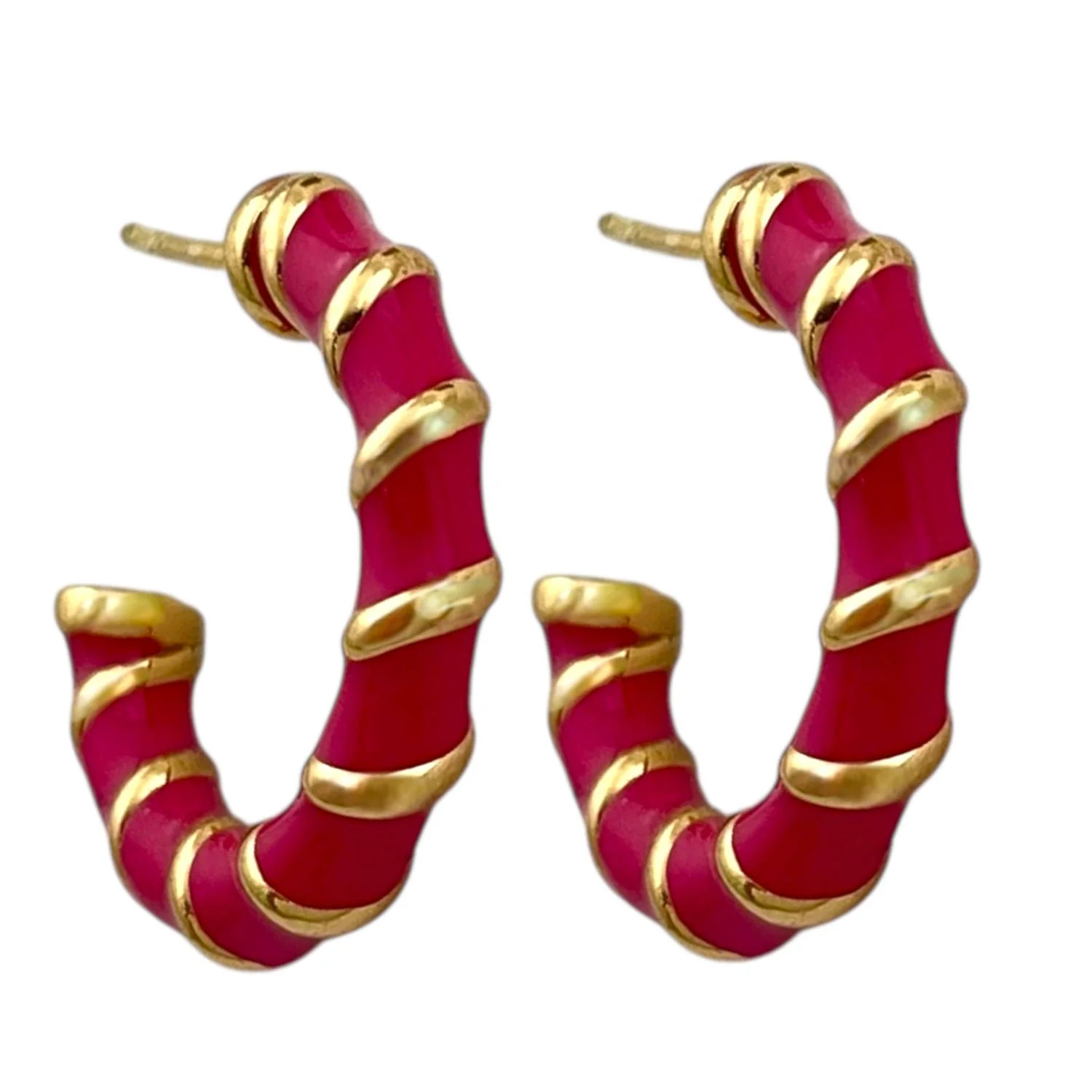 گوشواره زنانه شیک با طرح میناکاری ژوپینگ