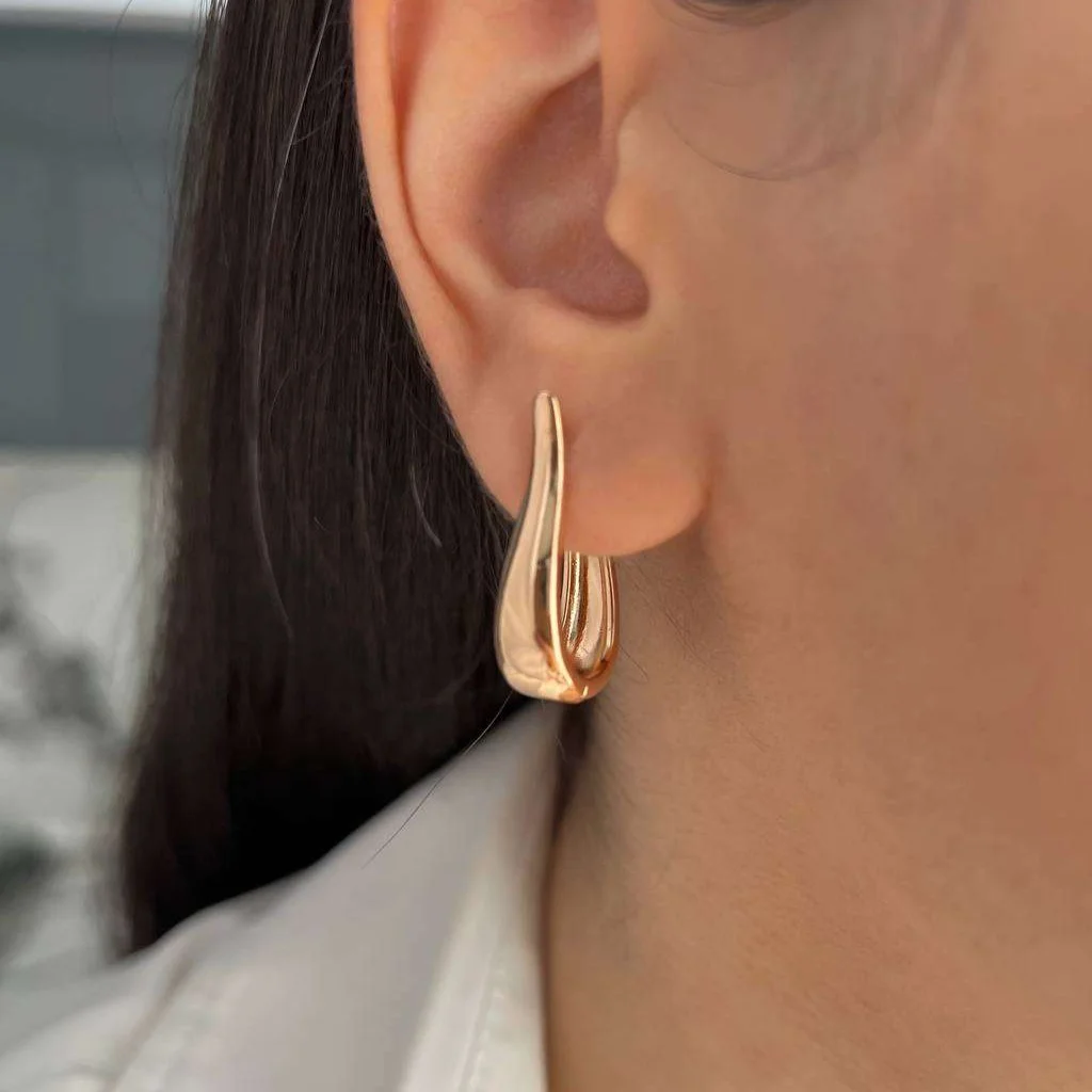 گوشواره زنانه طرح آینه ای ژوپینگ، ظرافت در یک قاب