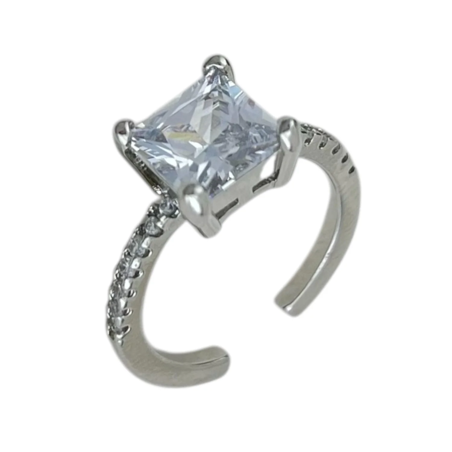 انگشتر زنانه طرح سولیتر جواهری امرالد