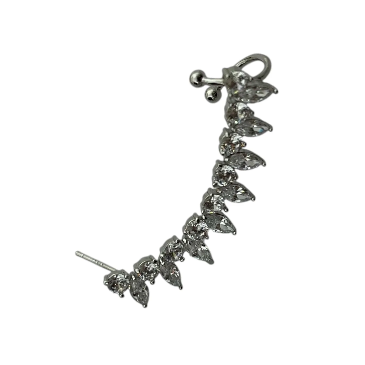 گوشواره زنانه جواهری طرح لاله گوش، درخشش بینظیر