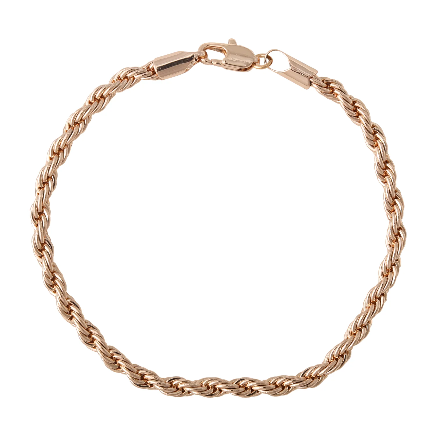 دستبند زنانه طرح طلا مدل طنابی ژوپینگ