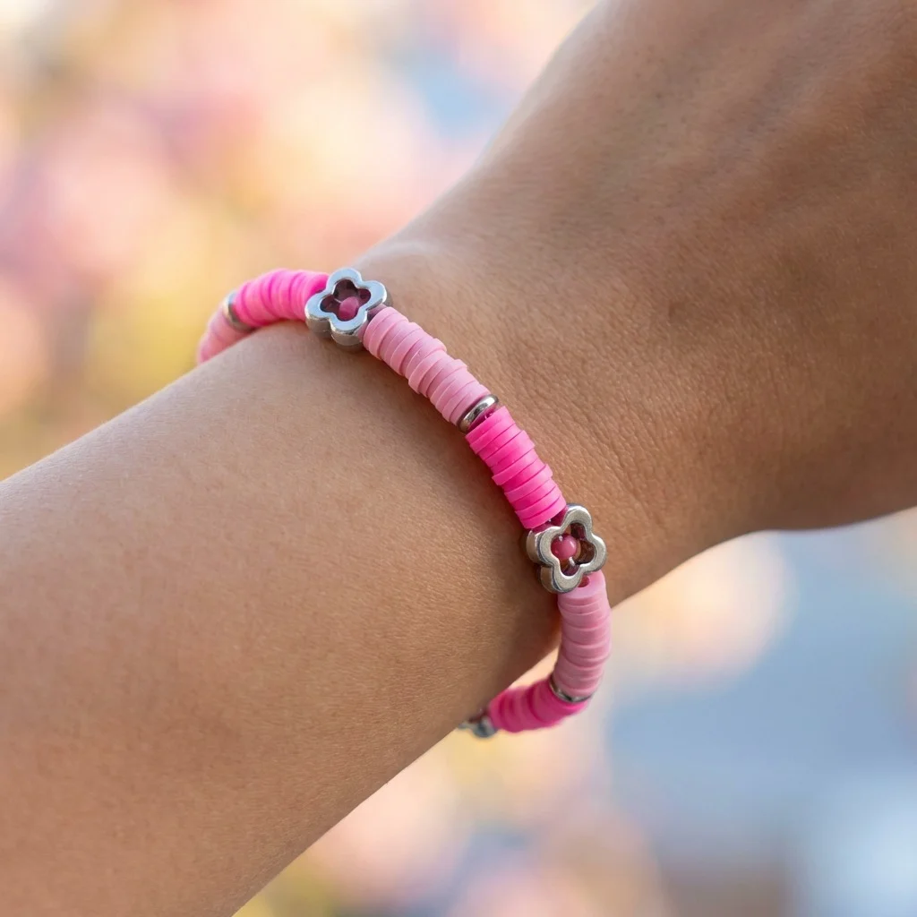 دستبند دخترانه فانتزی مدل صدفی طرح پری‌ژاله