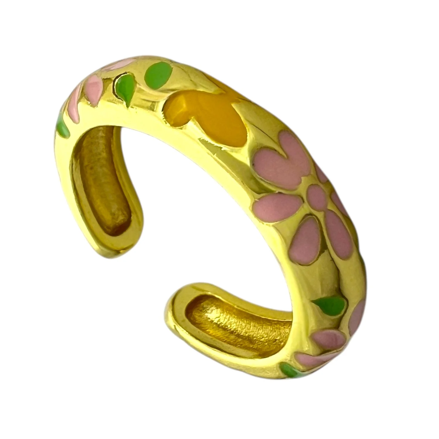 انگشتر زنانه با طرح میناکاری رنگی، زیبایی در دستان شما