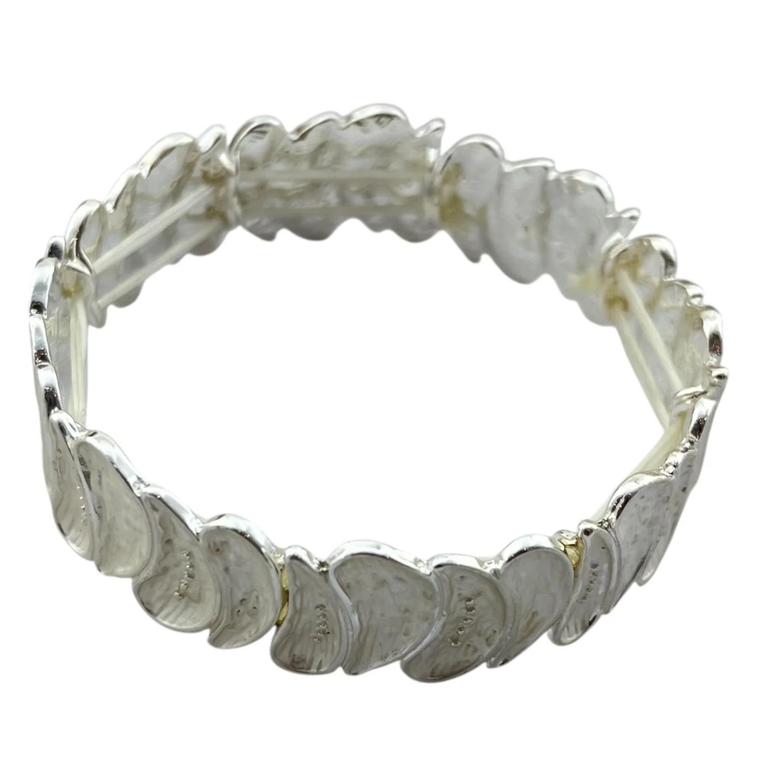 دستبند زنانه بنگل با طرح میناکاری ظریف و نقره ای