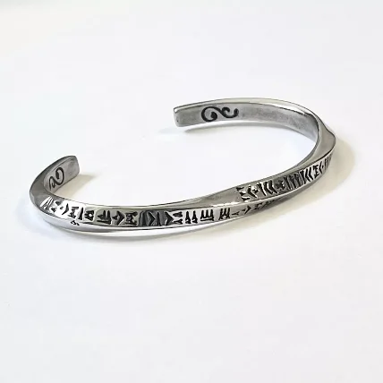 دستبند بنگل مردانه طرح میخی، استیل ضد زنگ