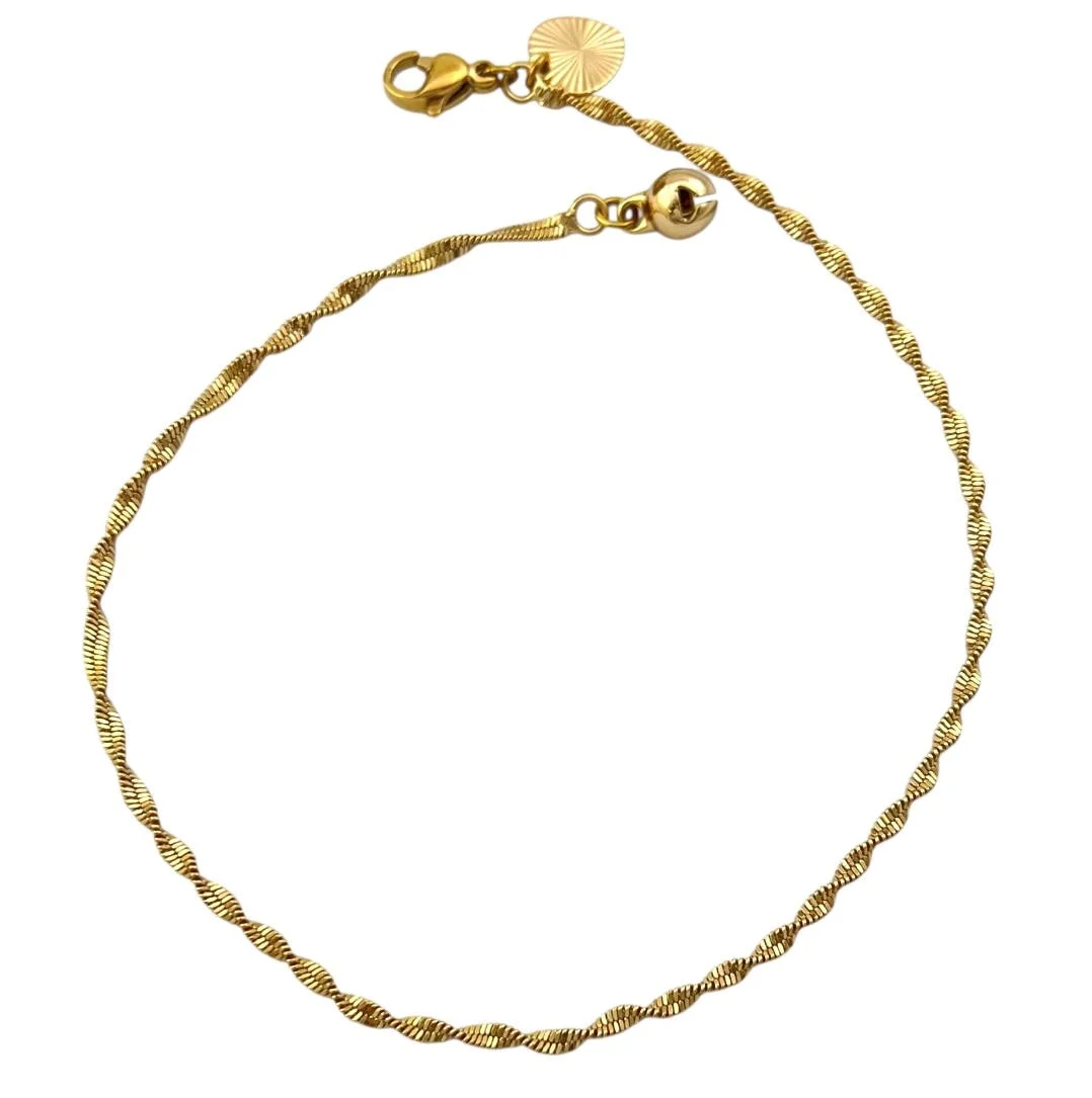 پابند زنانه ژوپینگ طرح موج طلایی