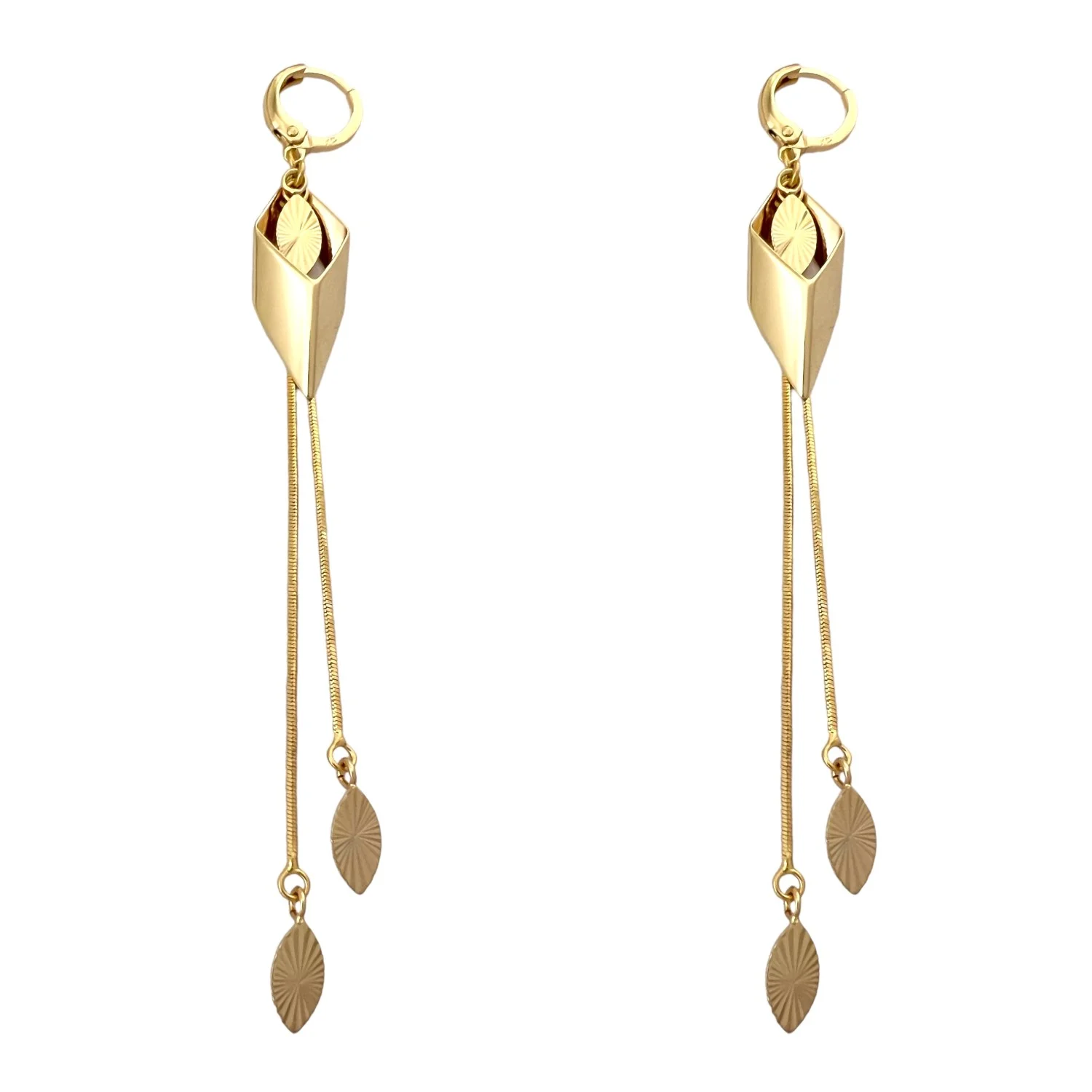 گوشواره آویز زنانه با طرح لوزی ژوپینگ، انتخابی شیک