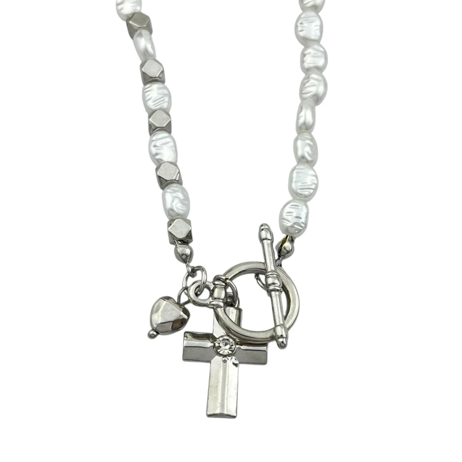 گردنبند زنانه مروارید طرح صلیب، انتخابی شیک و خاص