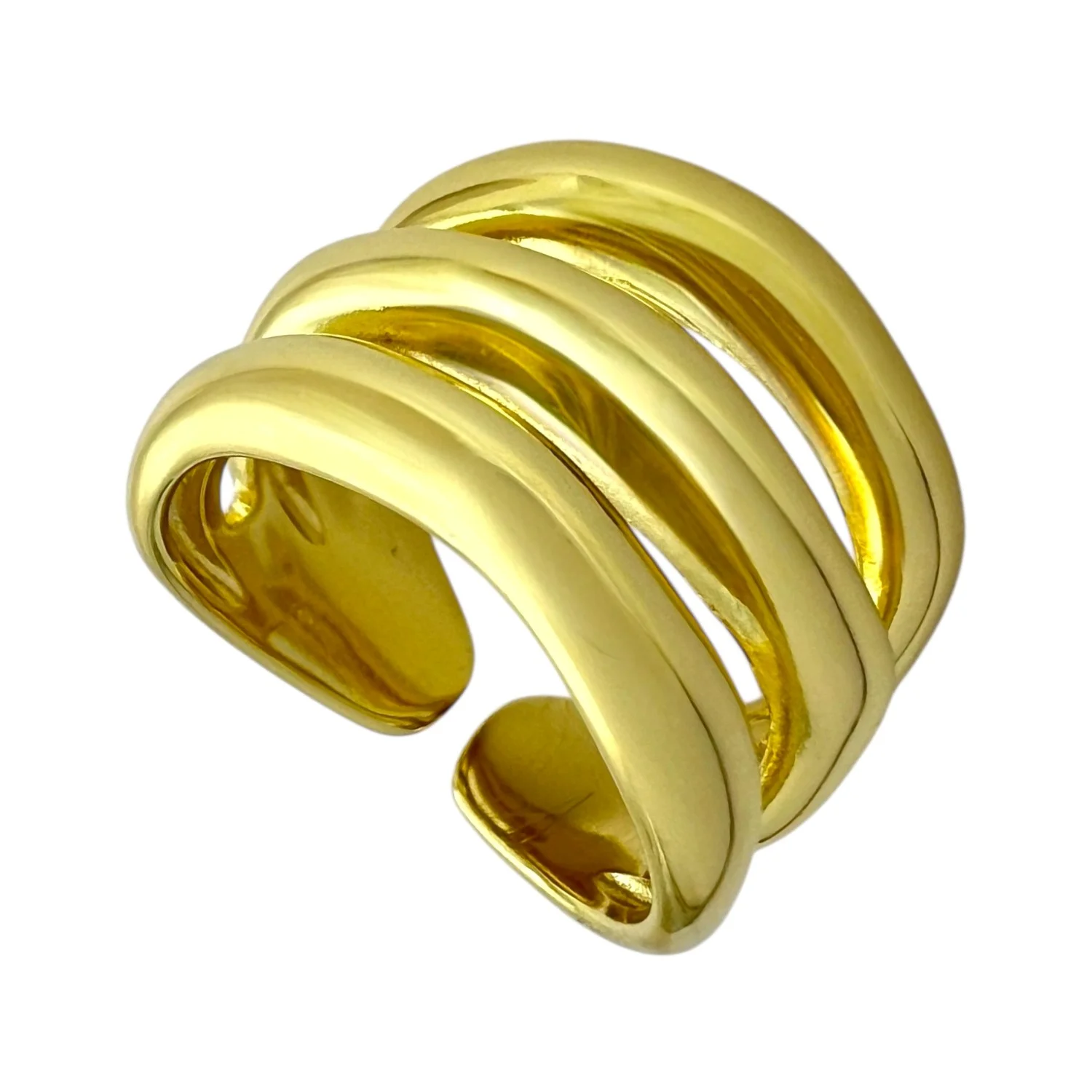 انگشتر زنانه با طرح مینیمال و آبکاری طلا