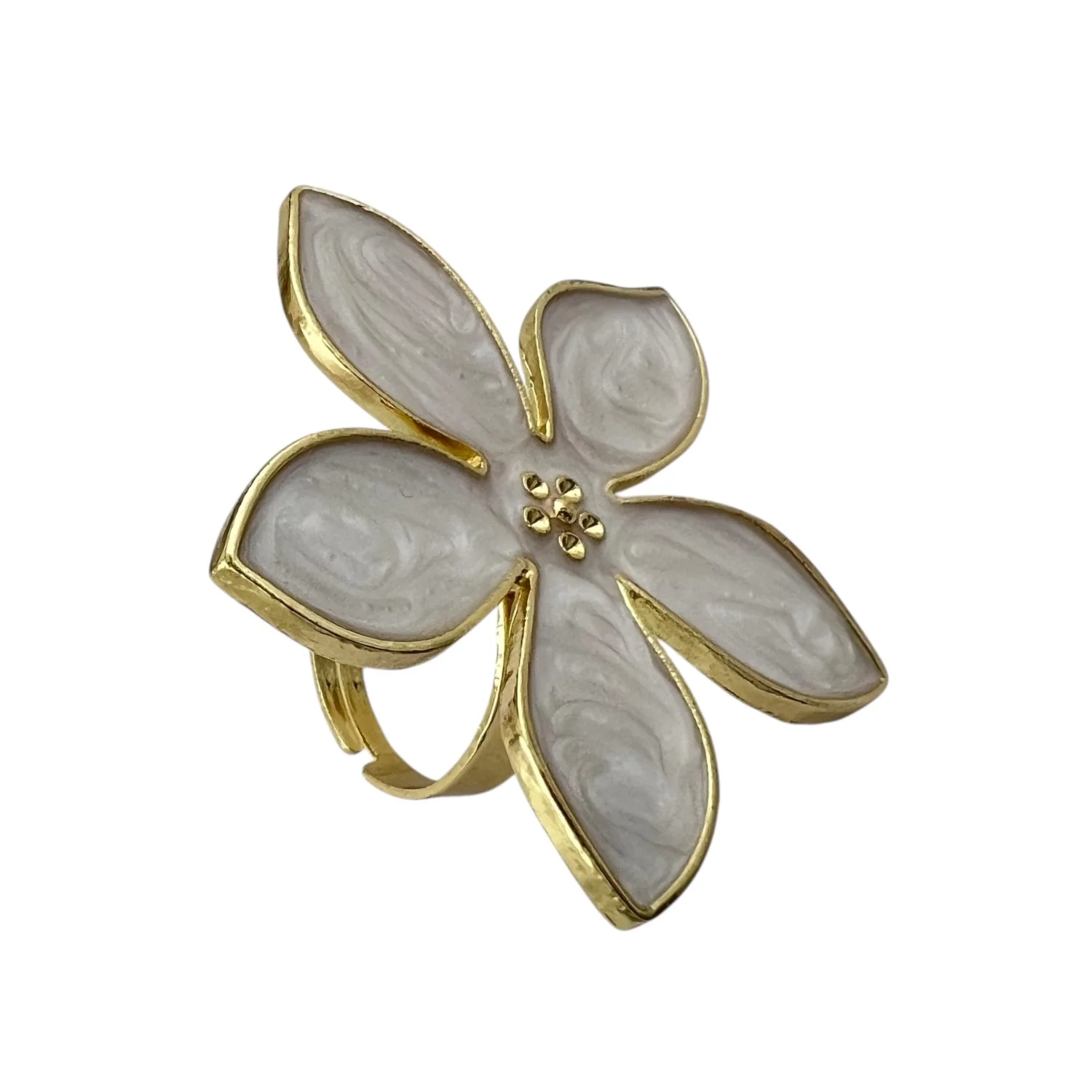 انگشتر زنانه طرح گل میناکاری شده، ظرافت در دستان شما