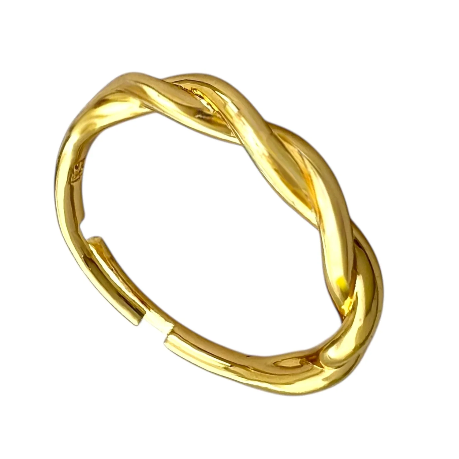 انگشتر زنانه طرح پیچ با روکش طلایی ظریف و خاص