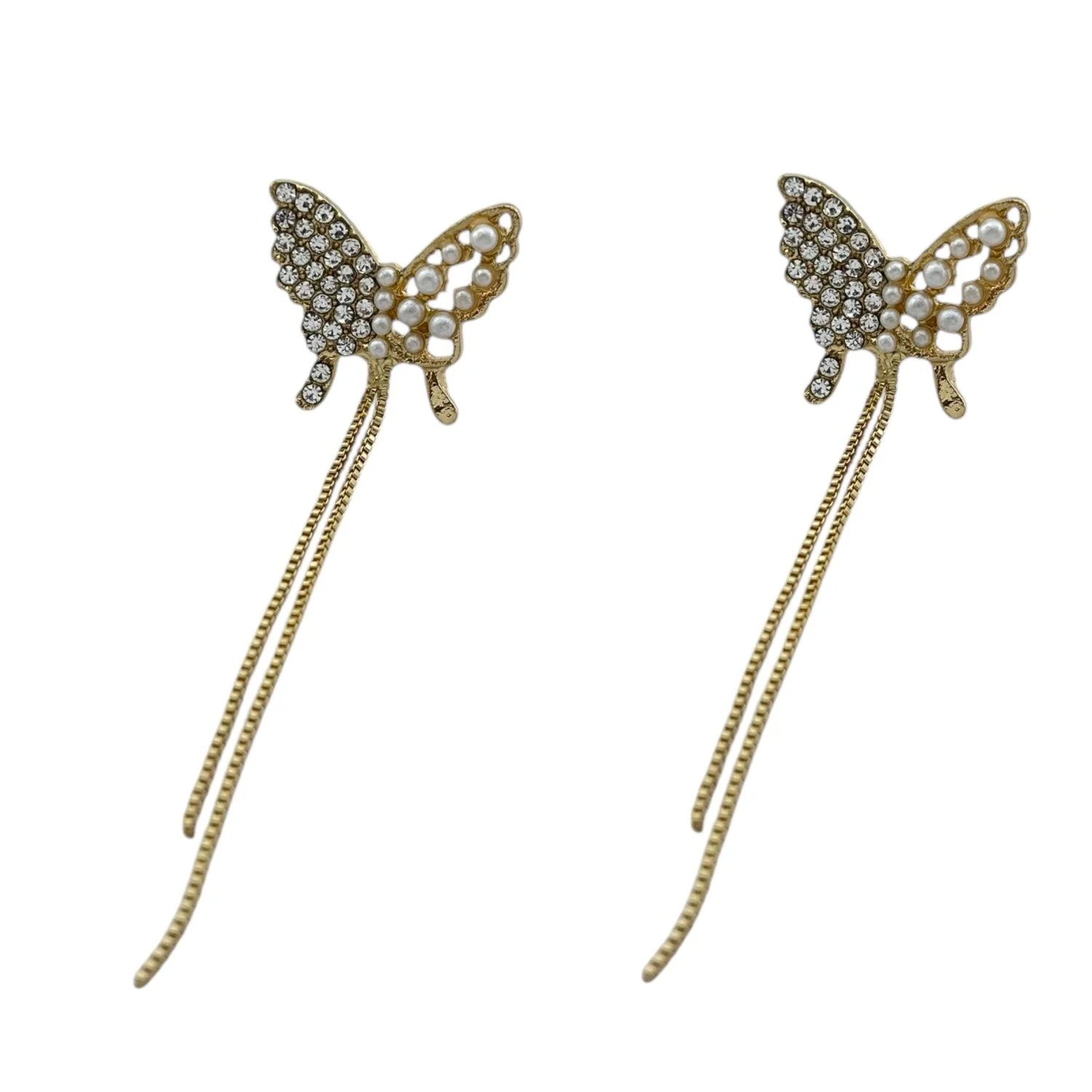 گوشواره آویزدار زنانه طرح پروانه، ظریف و درخشان