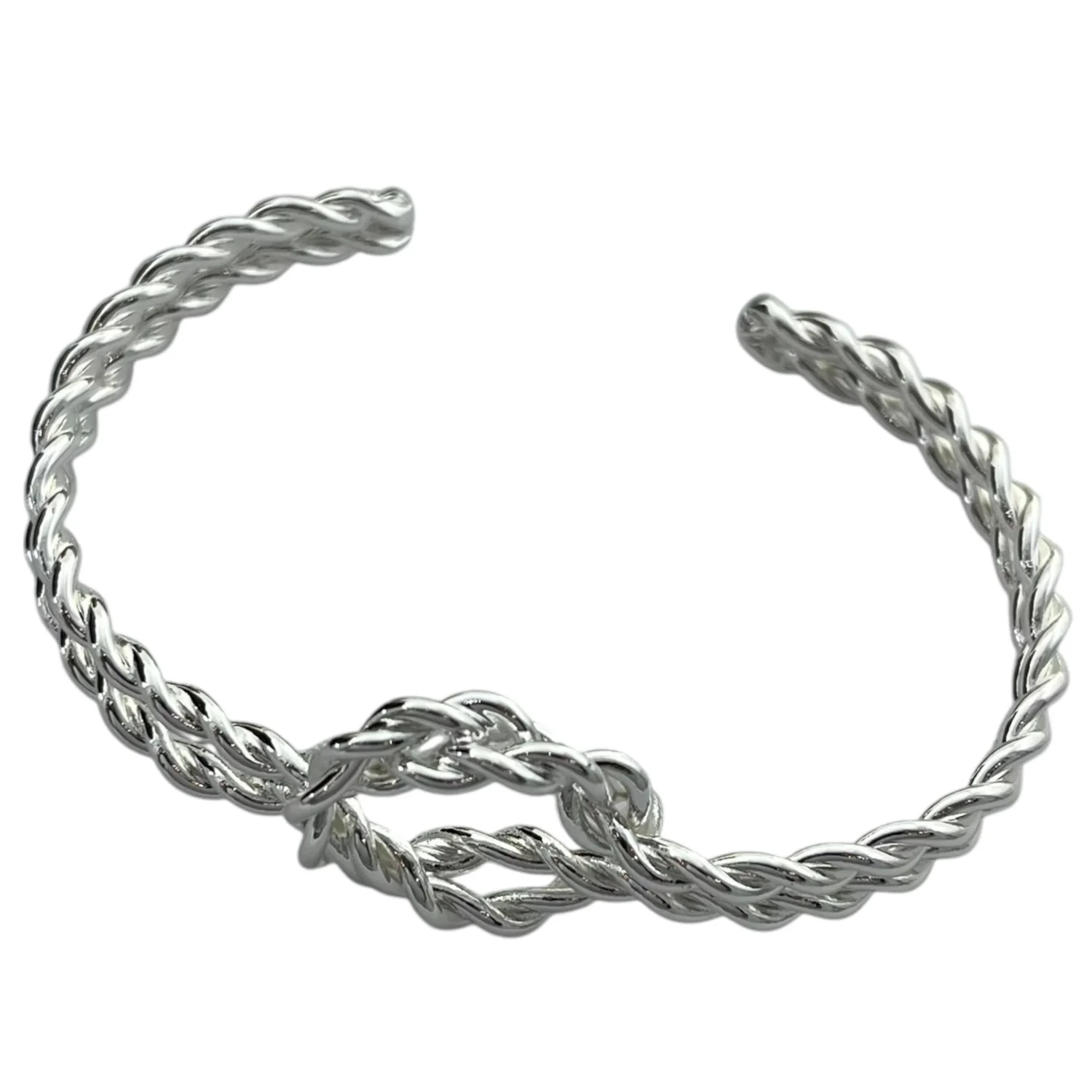 دستبند النگویی زنانه با طرح گره ظریف و طراحی مدرن