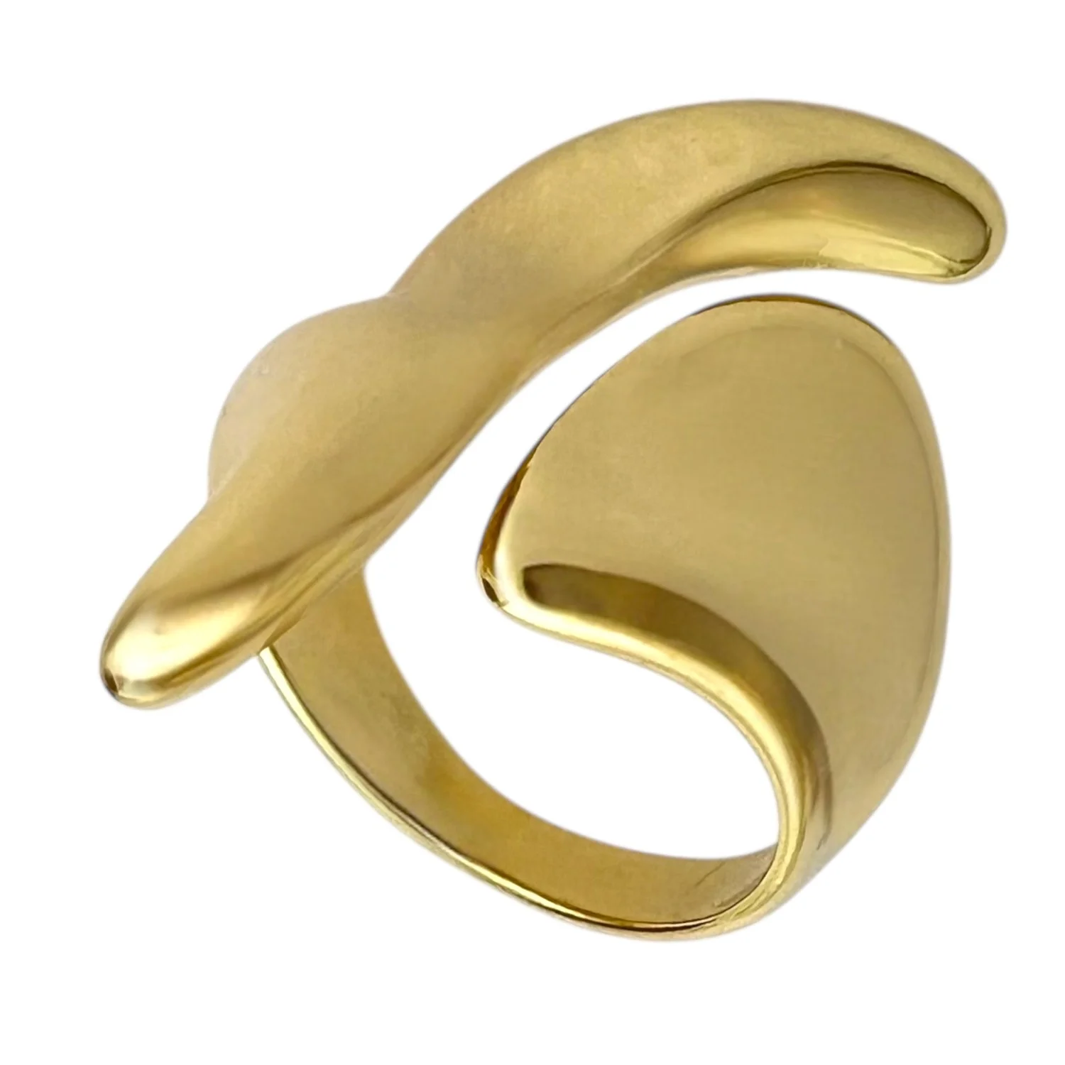 انگشتر زنانه با طرح مینیمال و روکش طلایی