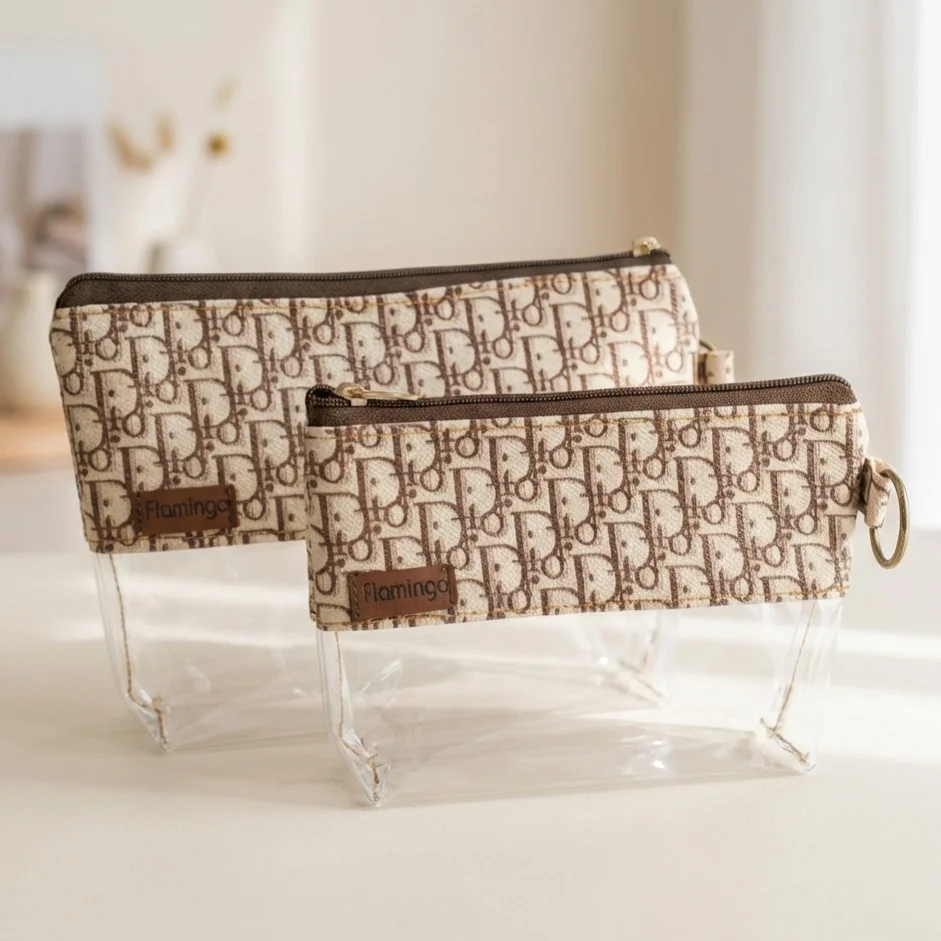 کیف لوازم آرایشی زنانه مدل فلامینگو طرح طلقی dior