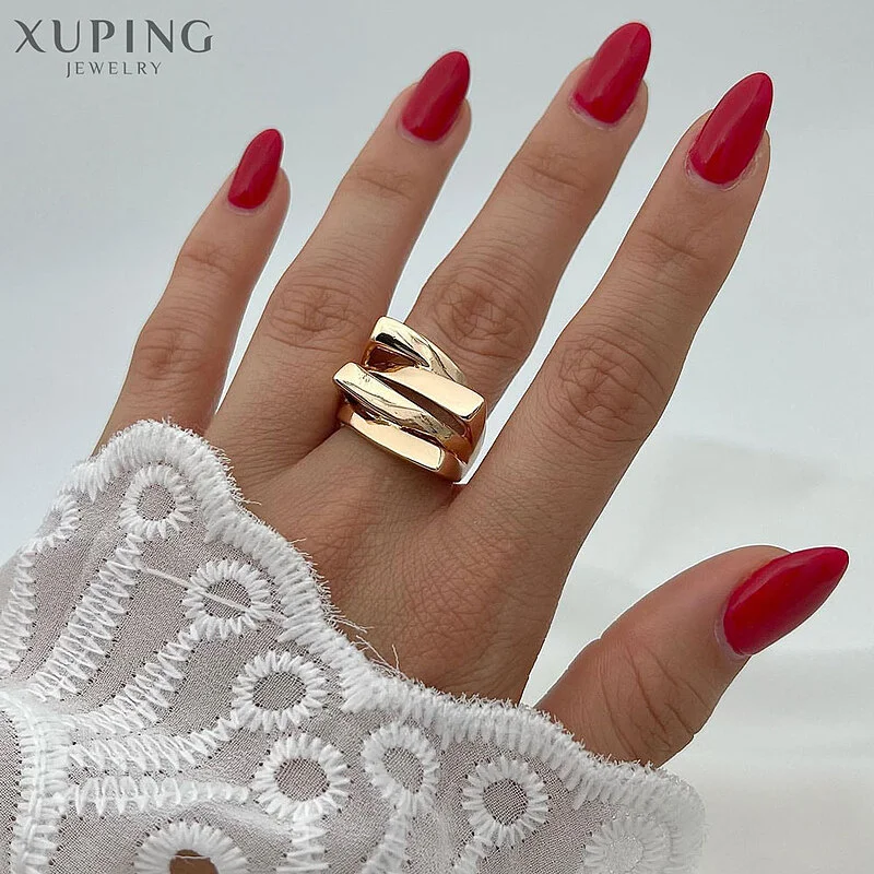 انگشتر زنانه مدل آینه ای با طرح طلا برند ژوپینگ