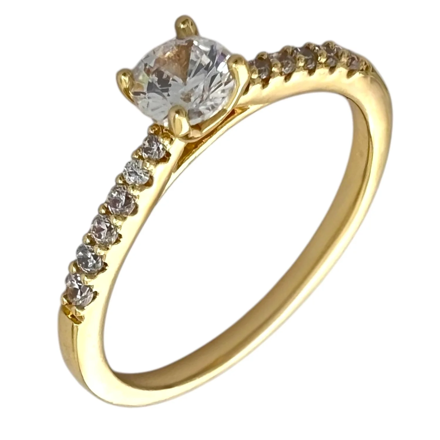 انگشتر زنانه با طرح حلقه تک نگین سولیتر ژوپینگ