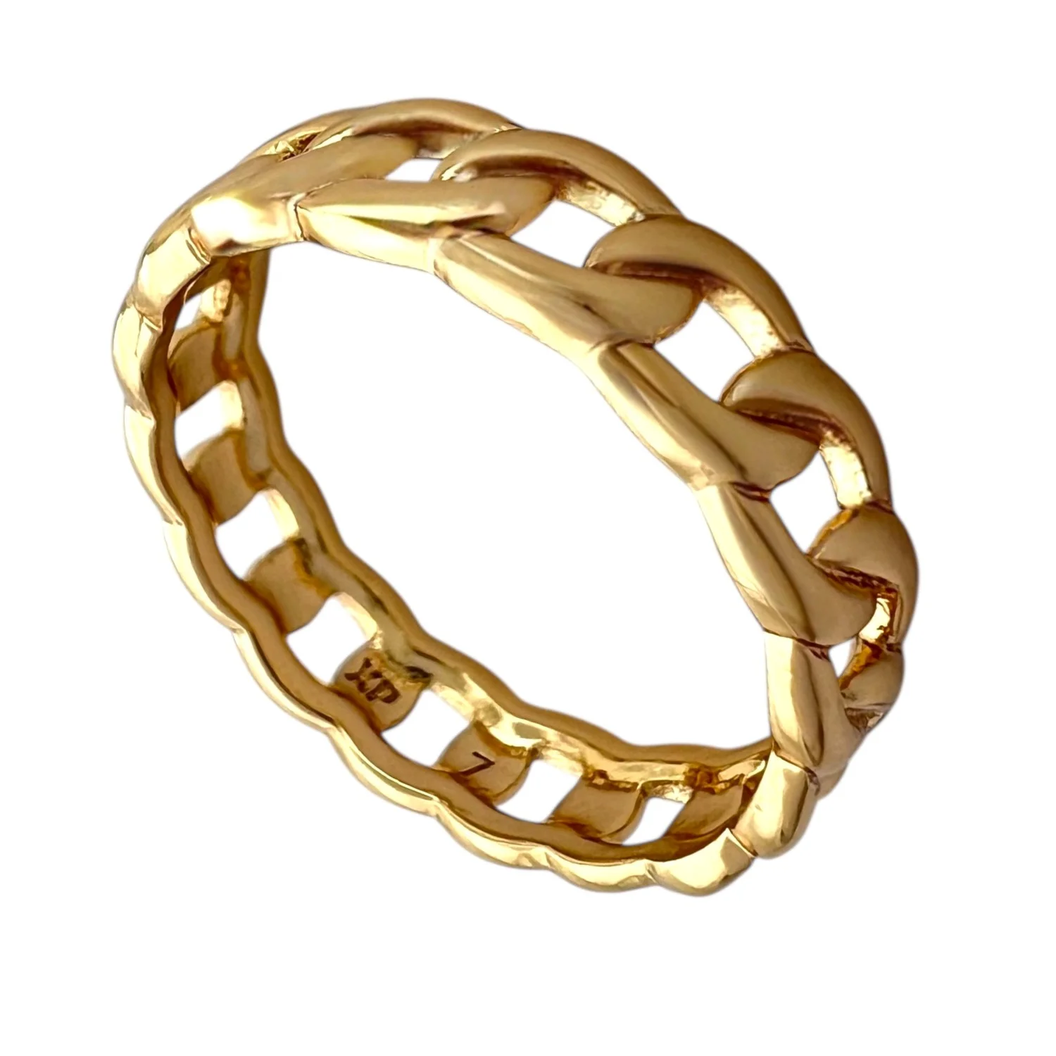 انگشتر زنانه با طرح کارتیه و رنگ طلایی ژوپینگ