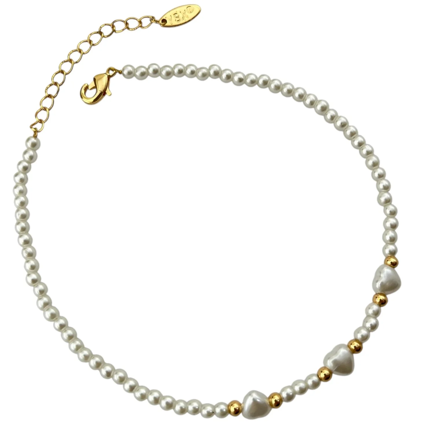 پابند زنانه مدل مروارید و قلب با طراحی ظریف و خاص