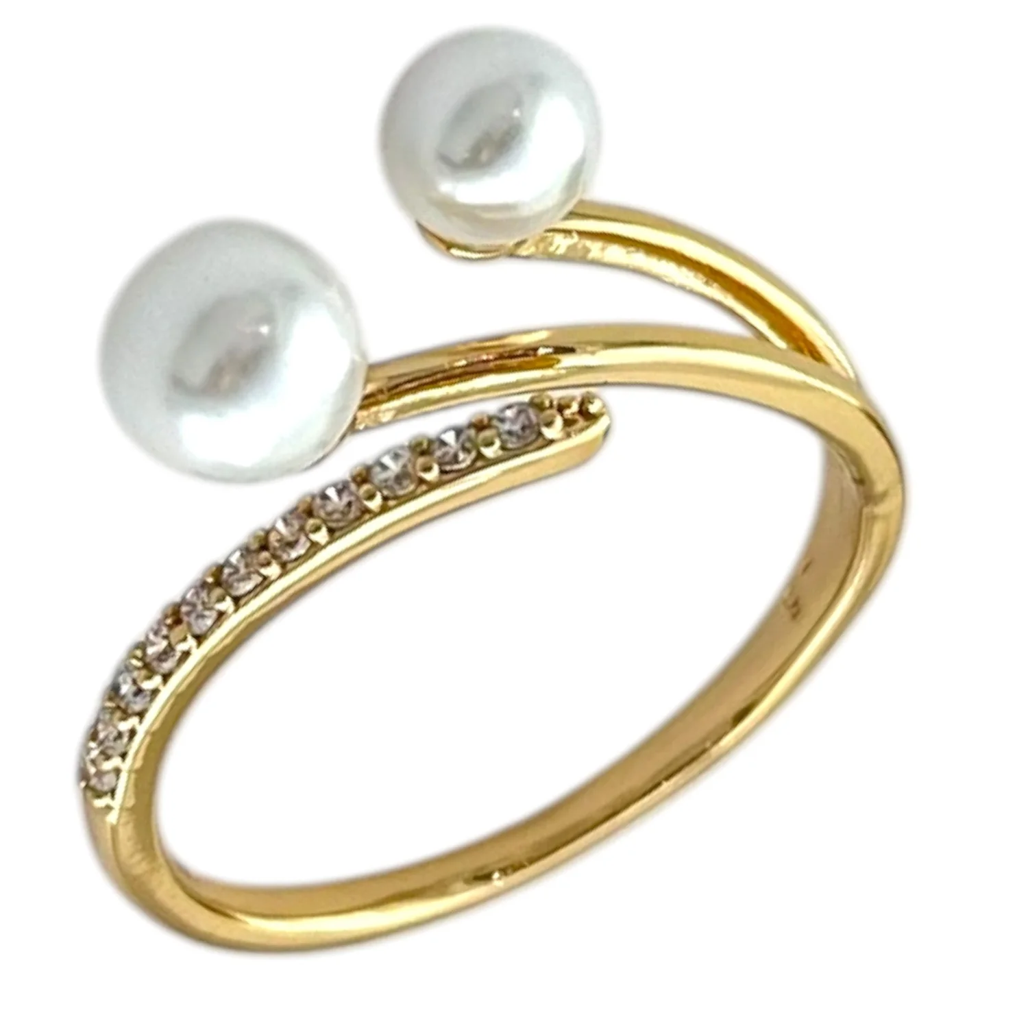 انگشتر زنانه مروارید دار نگین دار ژوپینگ طرحی ظریف و زیبا