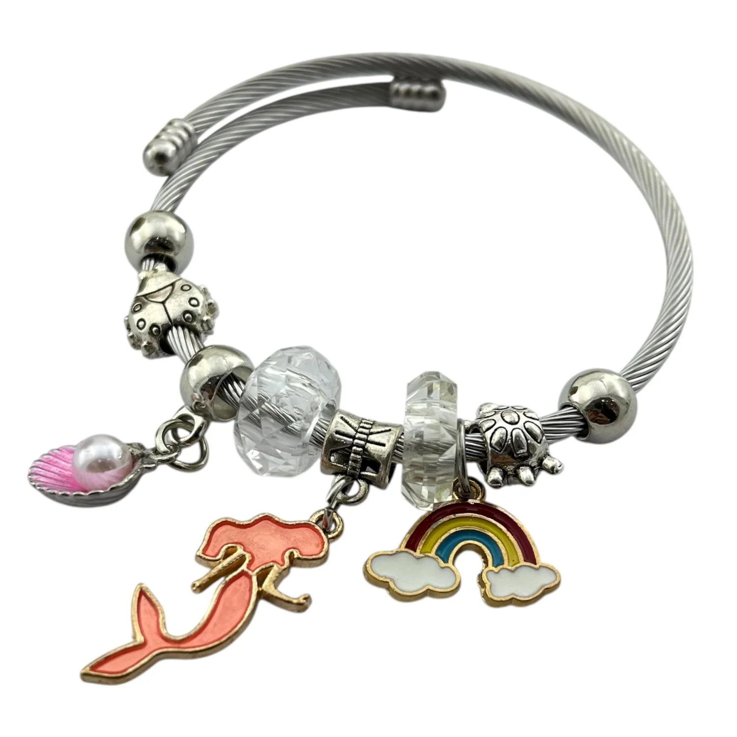 دستبند زنانه طرح پری دریایی پاندورا، ظرافت و زیبایی در یک قاب