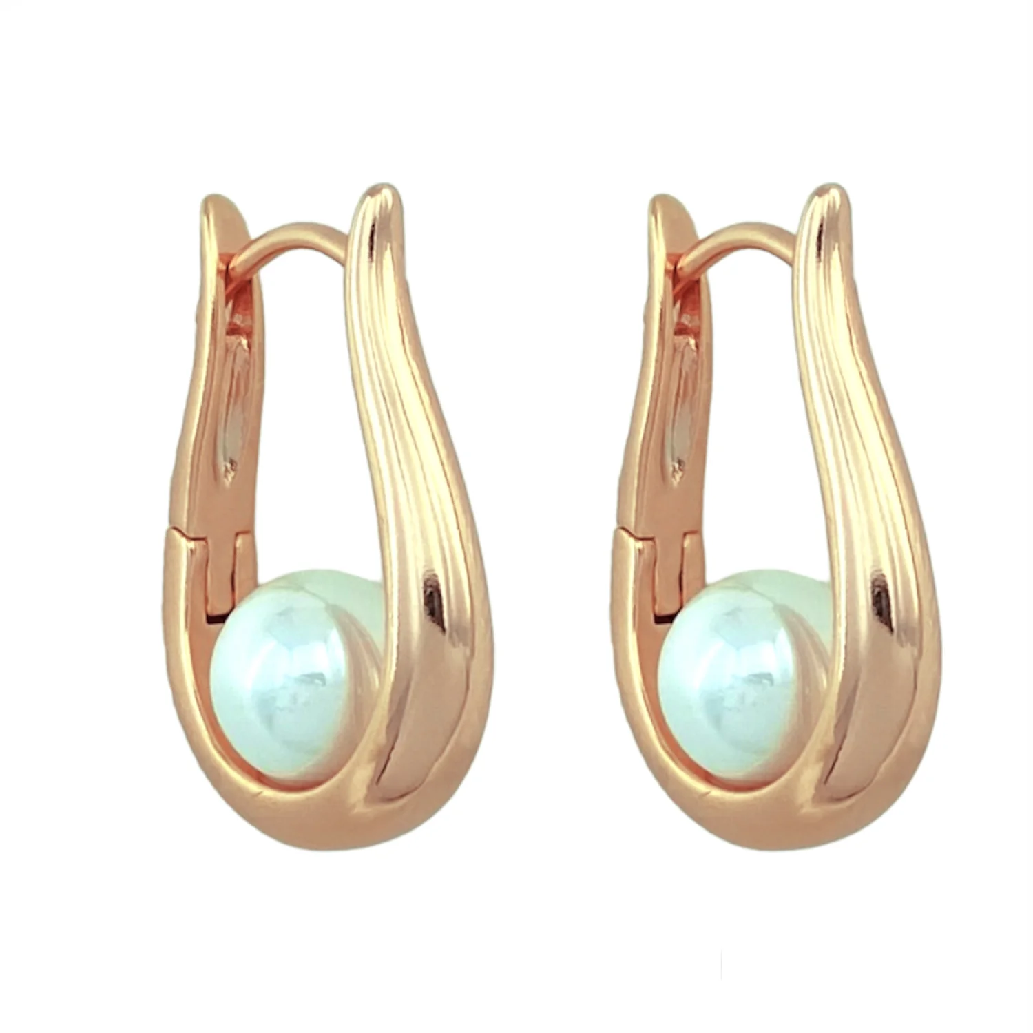 گوشواره زنانه طرح طلا با مروارید برند ژوپینگ