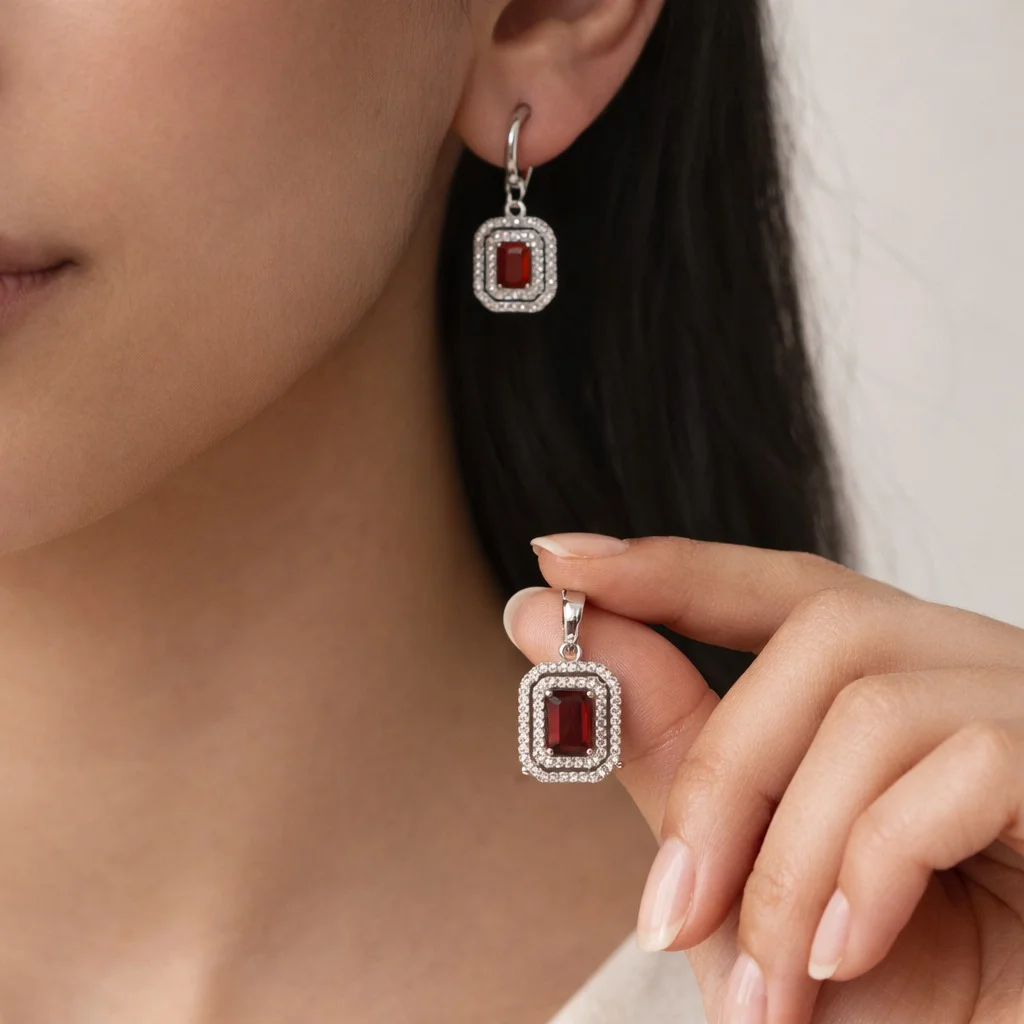 نیمست زنانه مدل روبی آمور طرح یاقوت قرمز