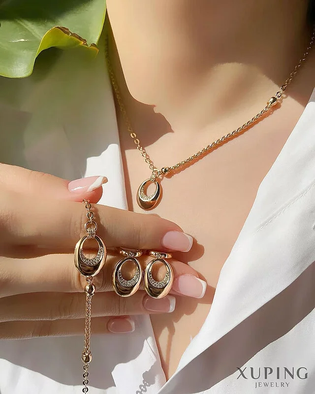 سرویس نگین‌دار طرح طلا ژوپینگ، درخشش بی‌نظیر
