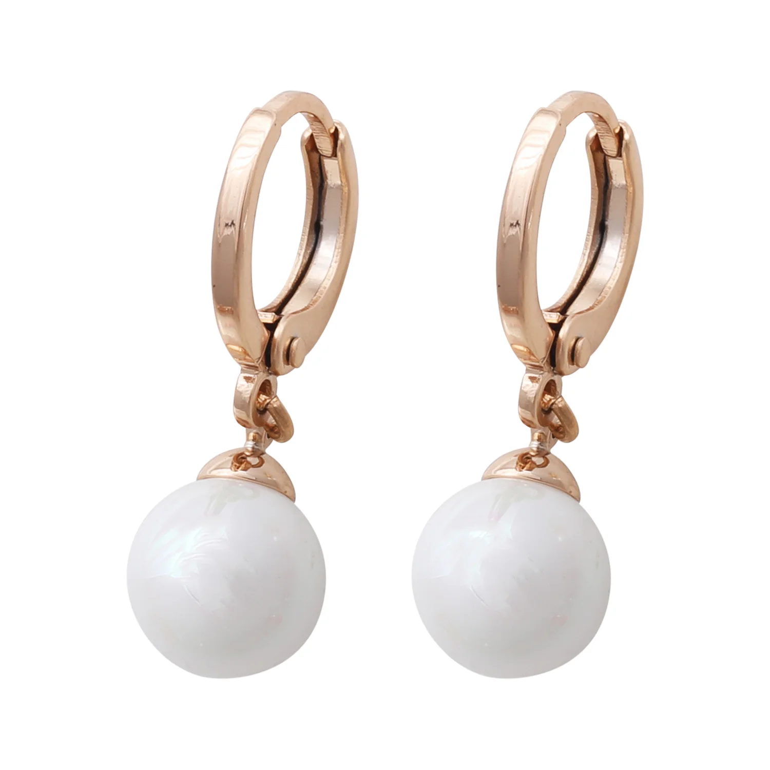 گوشواره زنانه با آویز مروارید سفید ژوپینگ