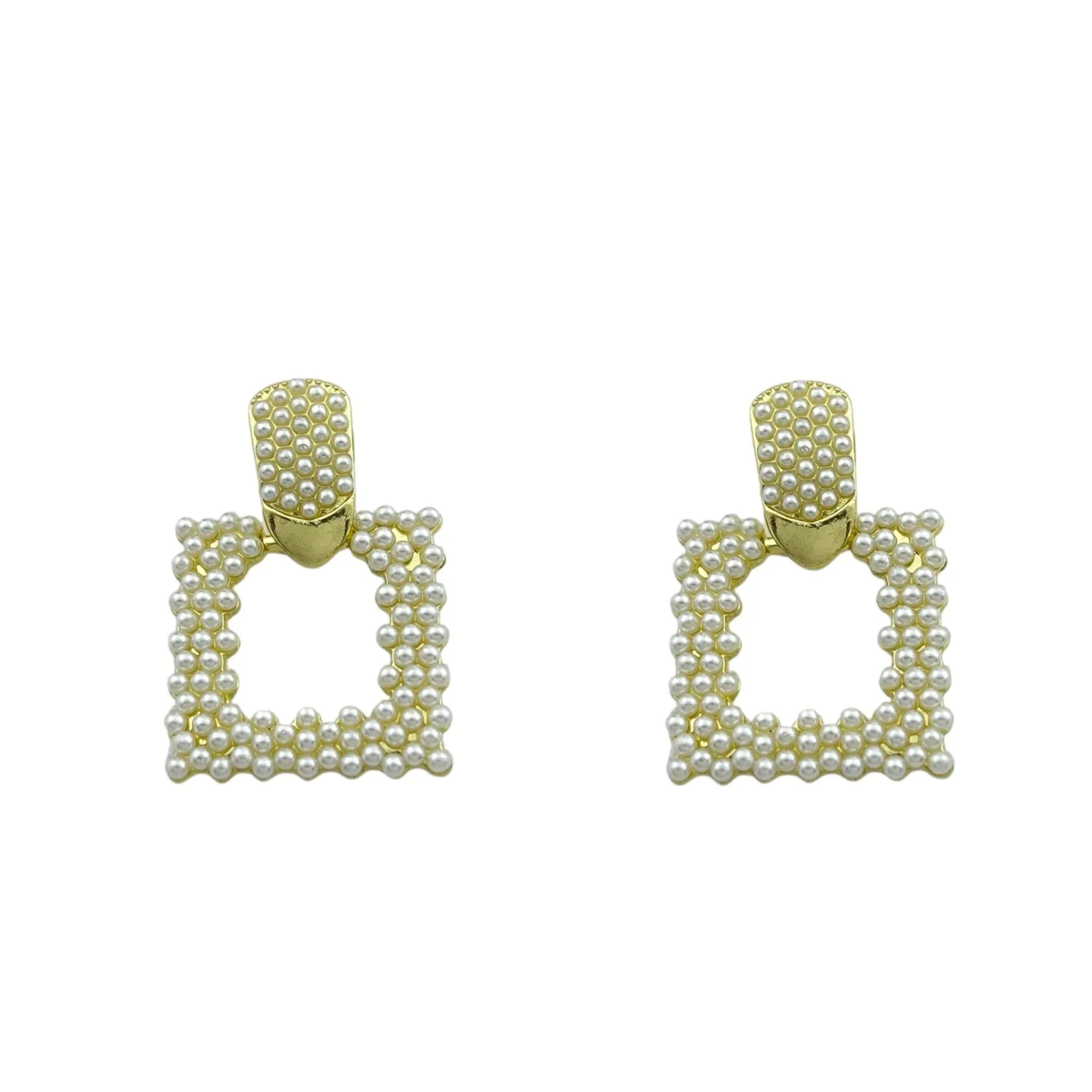 گوشواره زنانه طرح مربع مروارید، شیک و دلربا