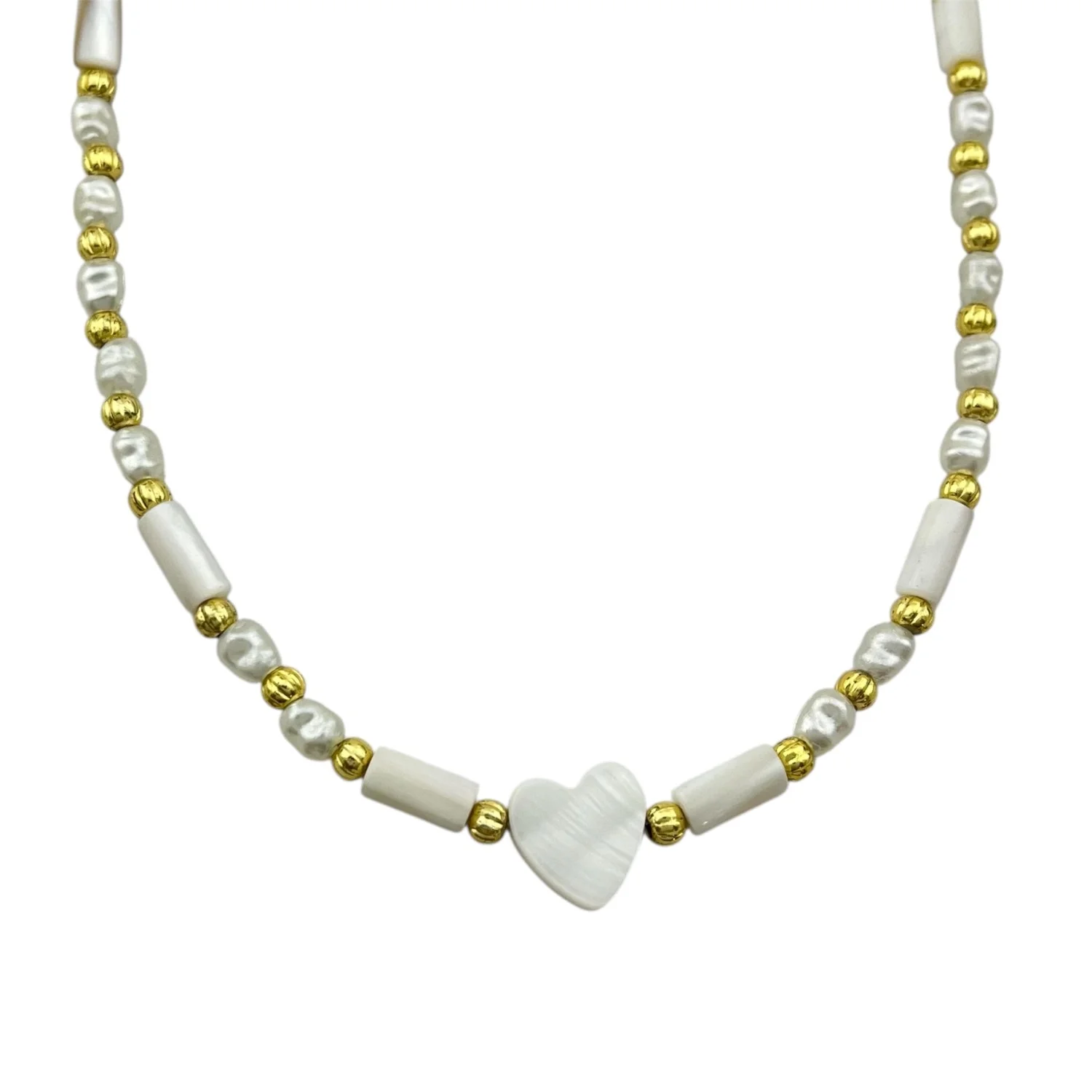 گردنبند زنانه با مروارید و طرح قلب، انتخابی شیک