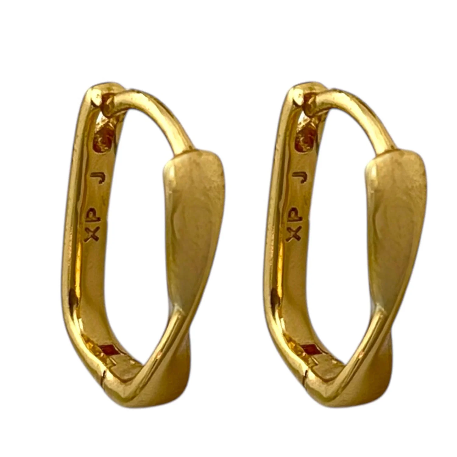 گوشواره زنانه شیک ژوپینگ، مدل موج طلایی Xuping