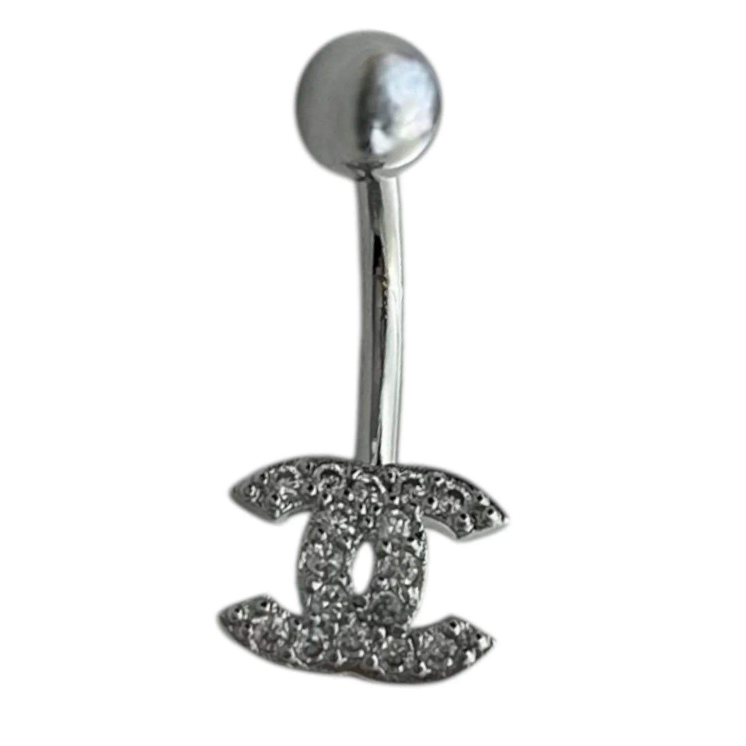 پیرسینگ ناف زنانه استیل طرح شنل