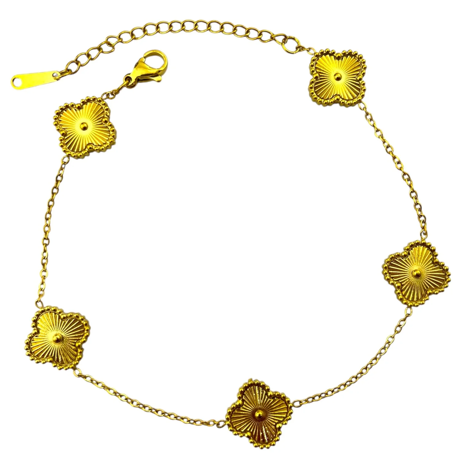 پابند زنانه با طرح زیبای ونکلیف طلایی