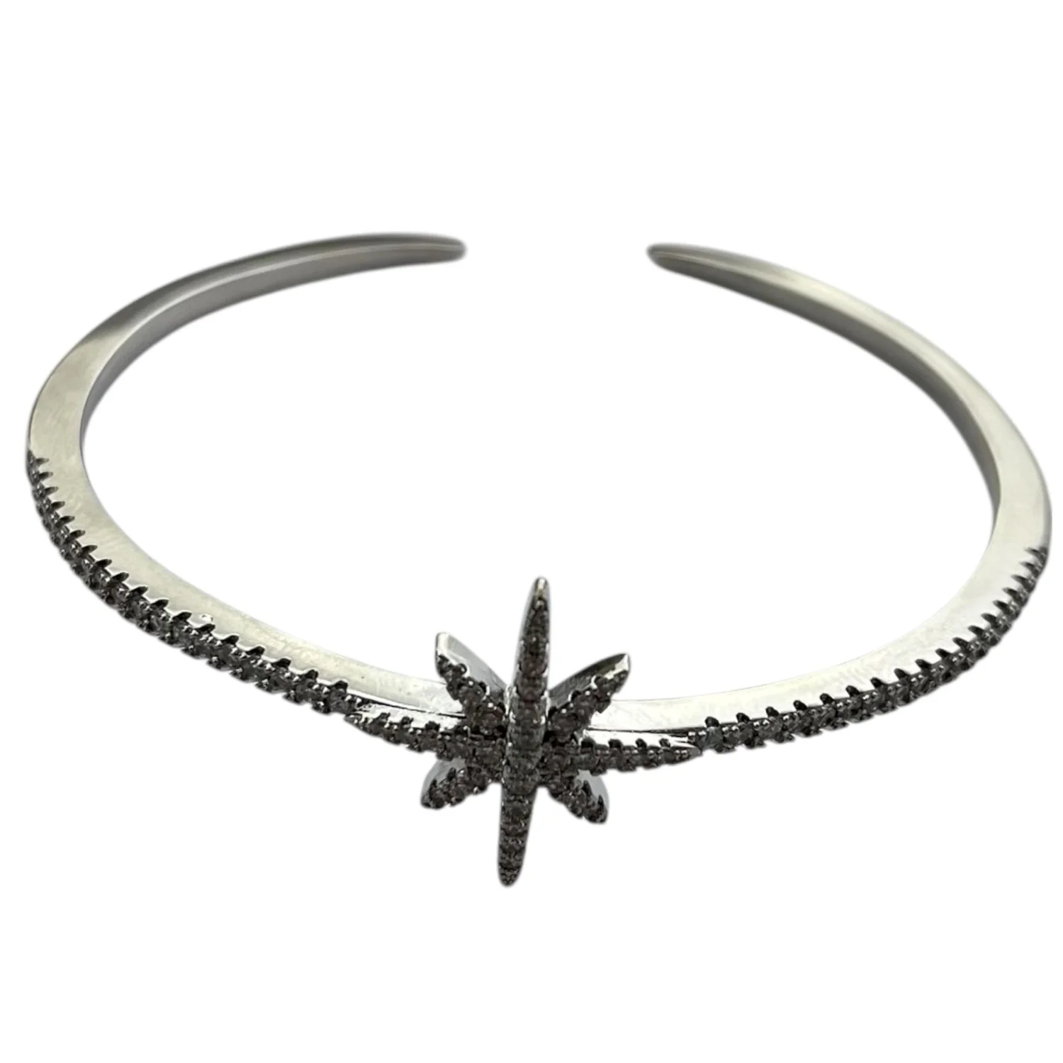 دستبند بنگل زنانه با طرح ستاره درخشان