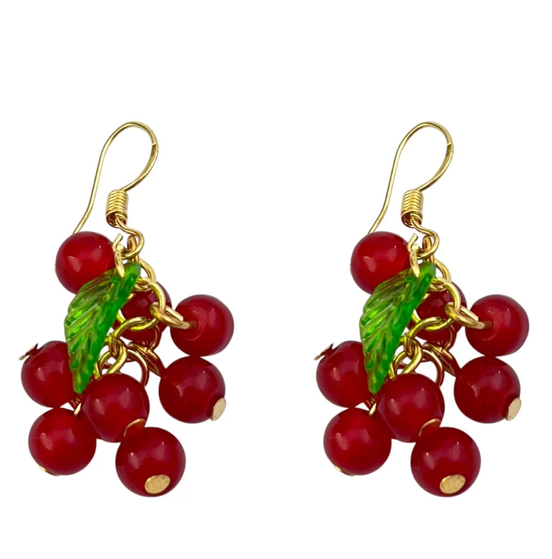 گوشواره زنانه فانتزی طرح انگور مدل شیرینک