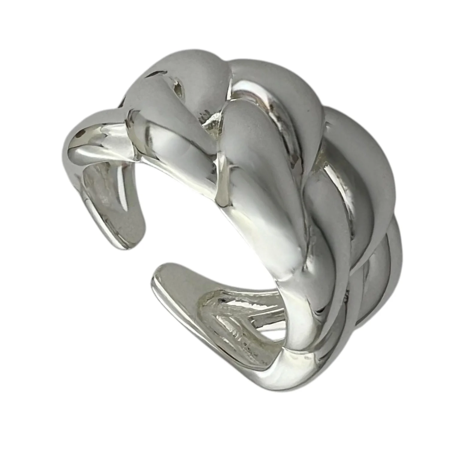 انگشتر زنانه با طرح بافت مدل مینیمال