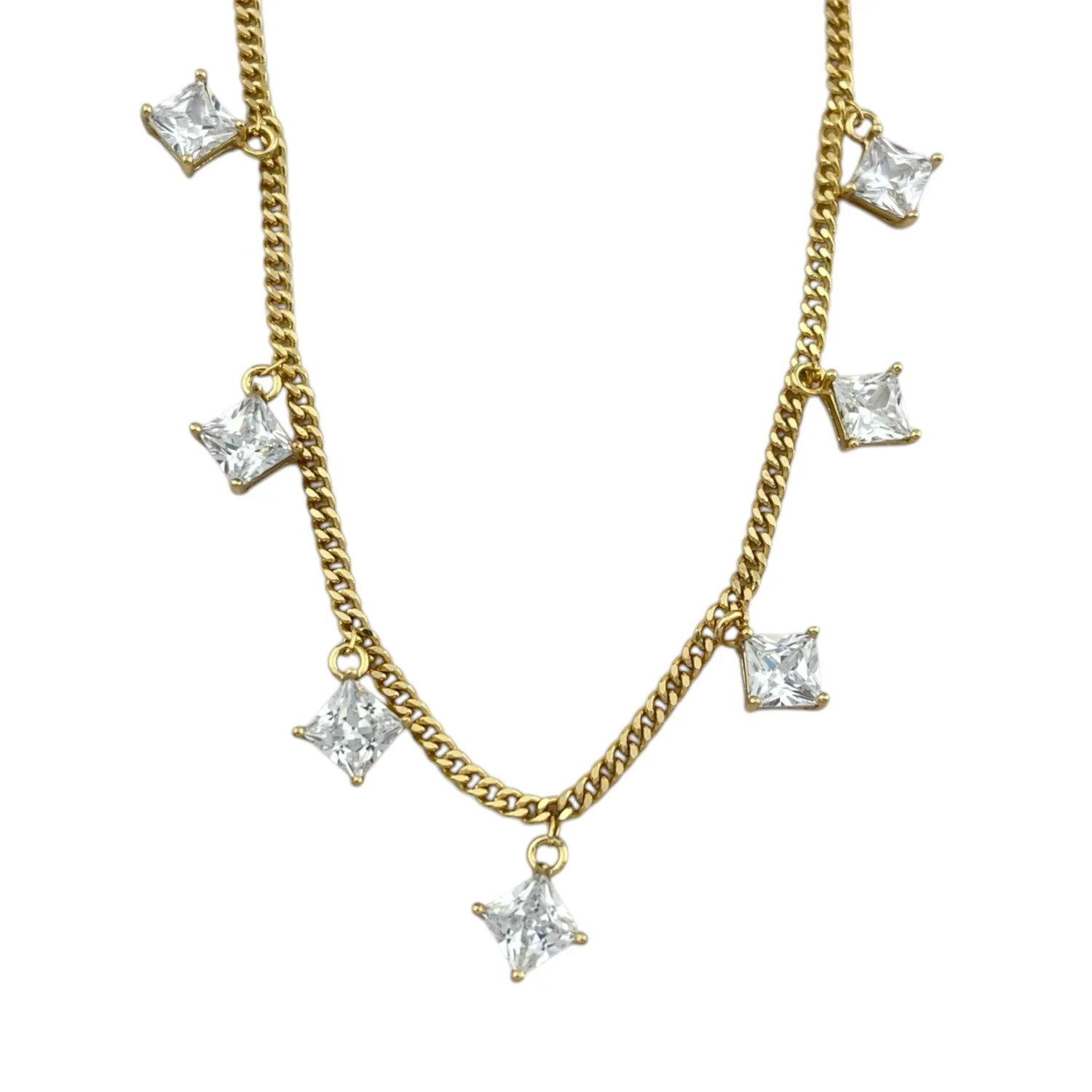 گردنبند زنانه طرح نگین جواهری ژوپینگ، ظرافت در اوج درخشش Xuping