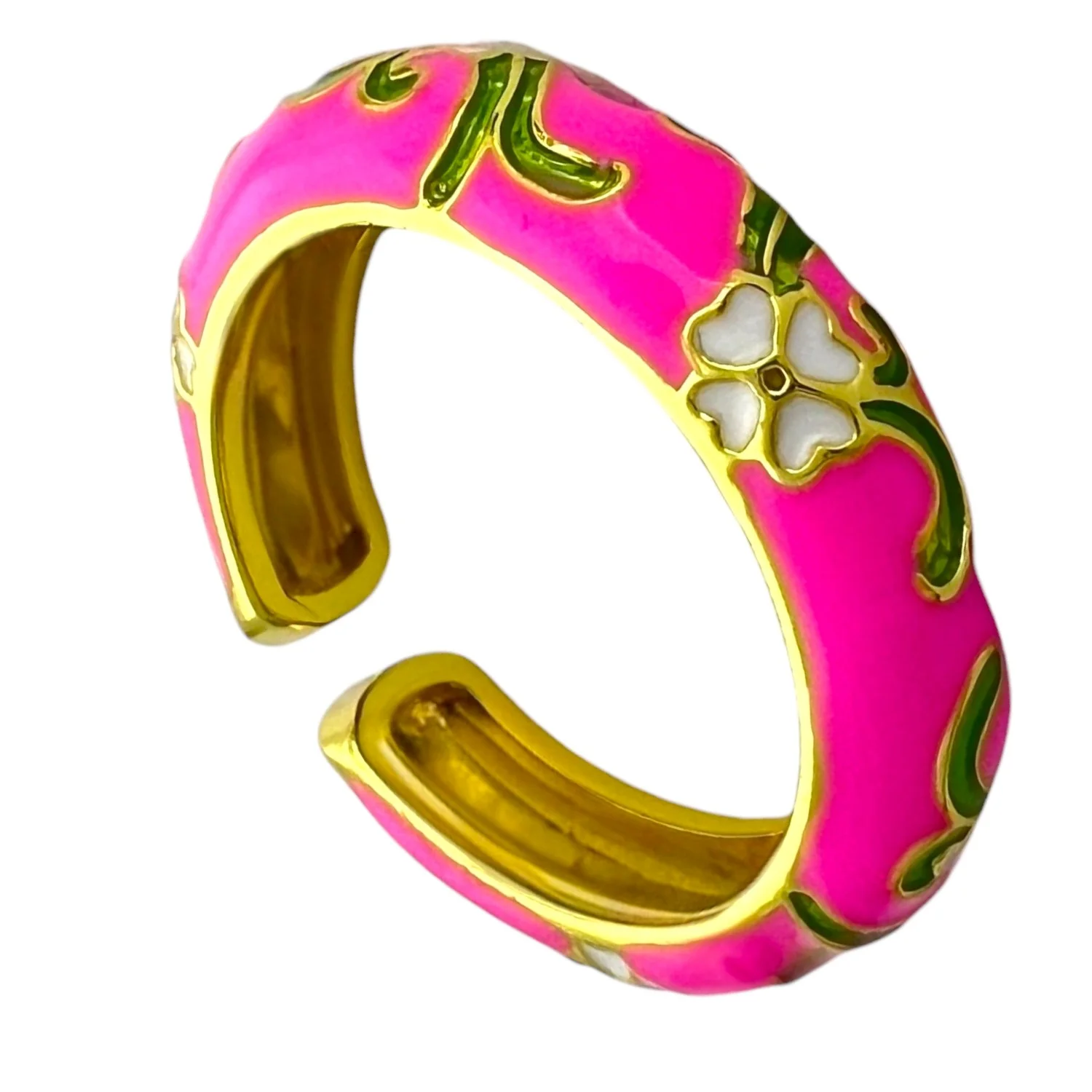 انگشتر زنانه با طرح میناکاری رنگی، جلوهای از هنر و زیبایی