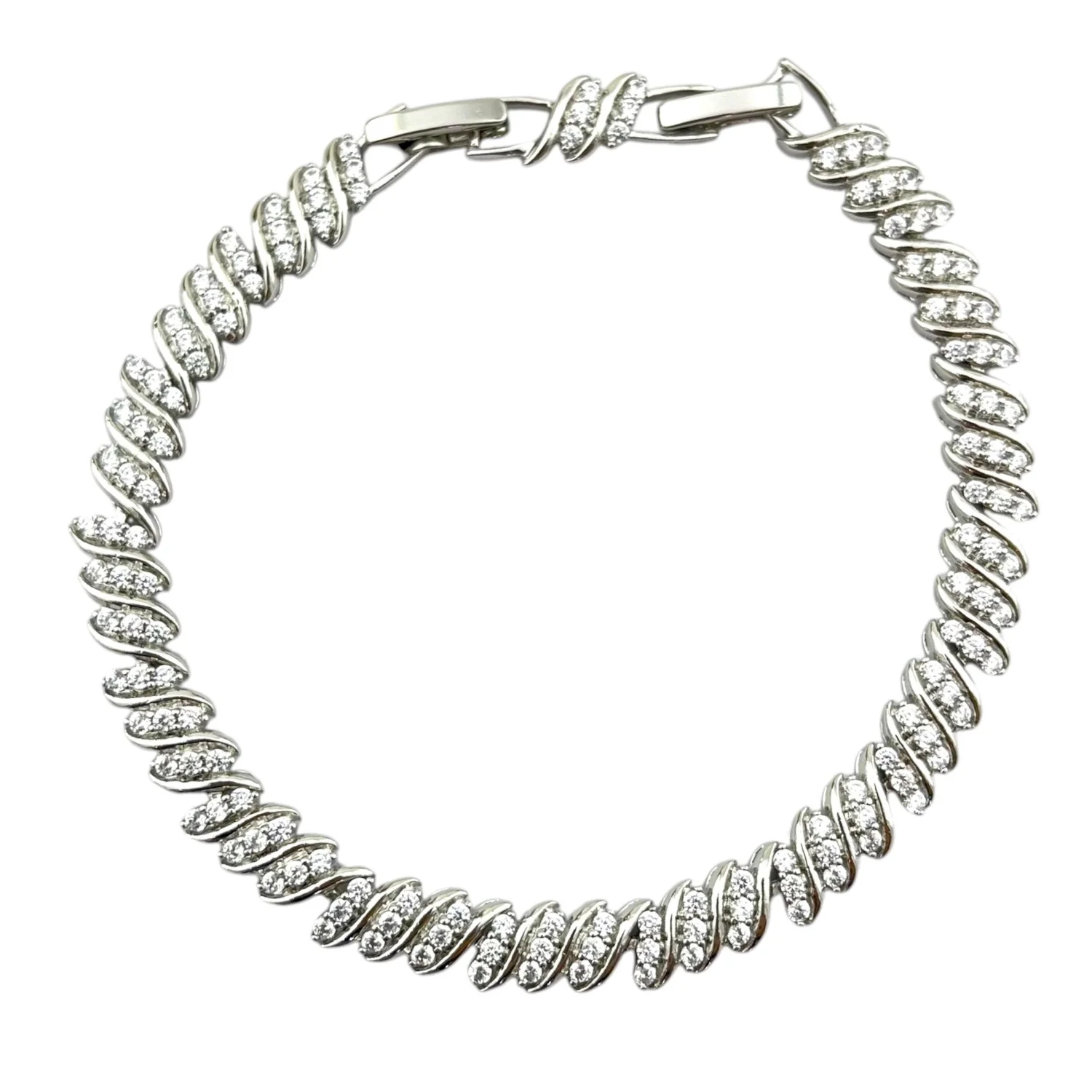 دستبند زنانه طرح جواهری با نگین های درخشان ژوپینگ