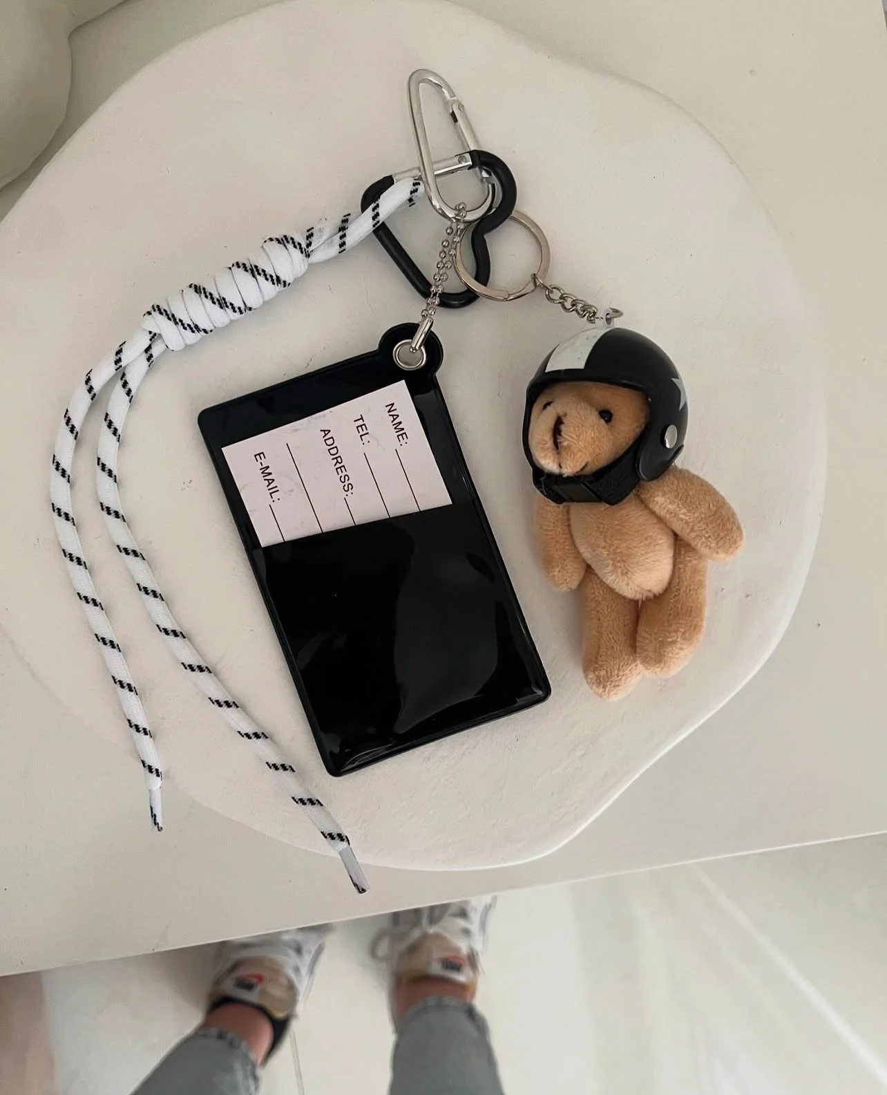 آویز کیف فانتزی خرس موتور سوار، خاص و دوست داشتنی