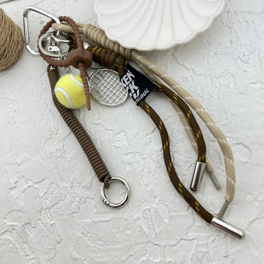 آویز کیف شیک طرح توپ و راکت تنیس، خاص و دوستداشتنی