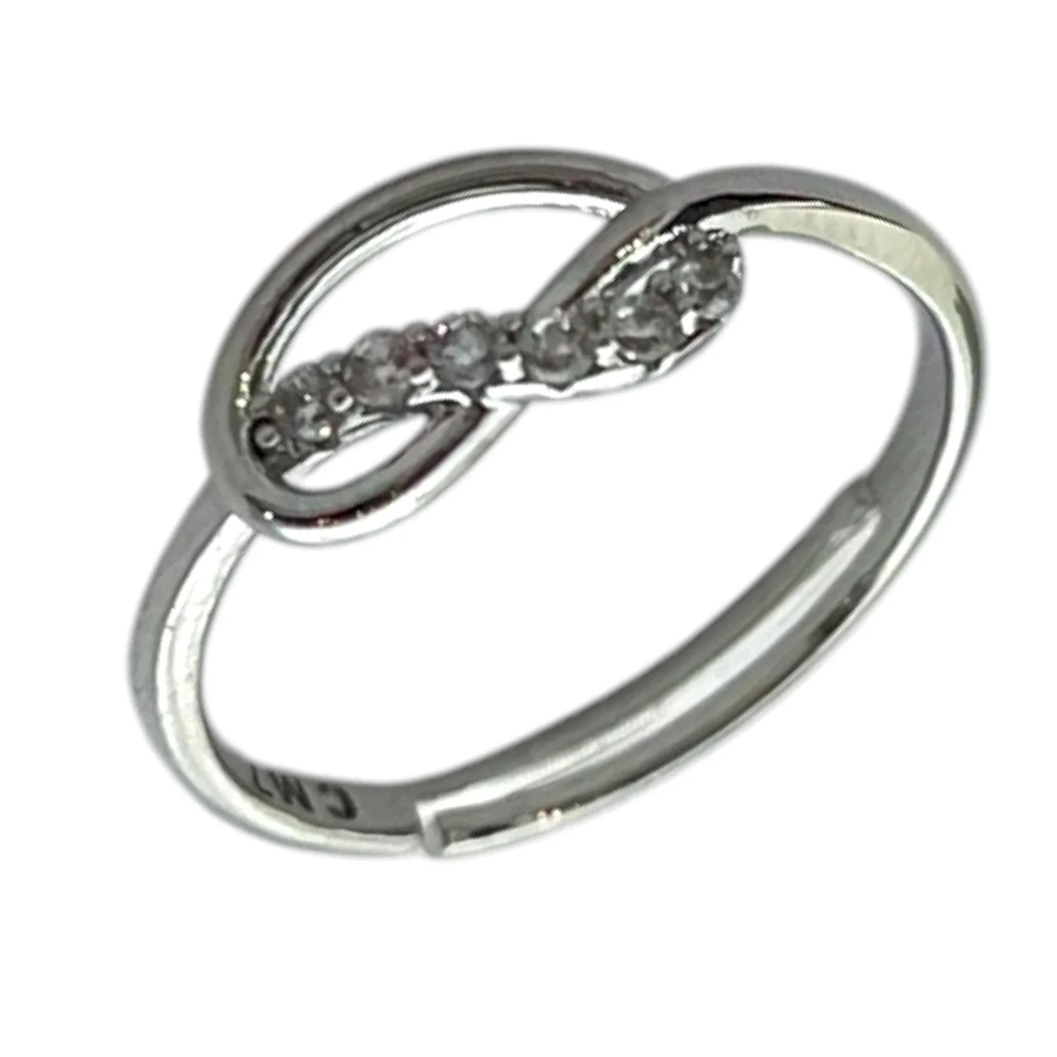 انگشتر زنانه شیک با طرح گره ظریف و نگین‌دار