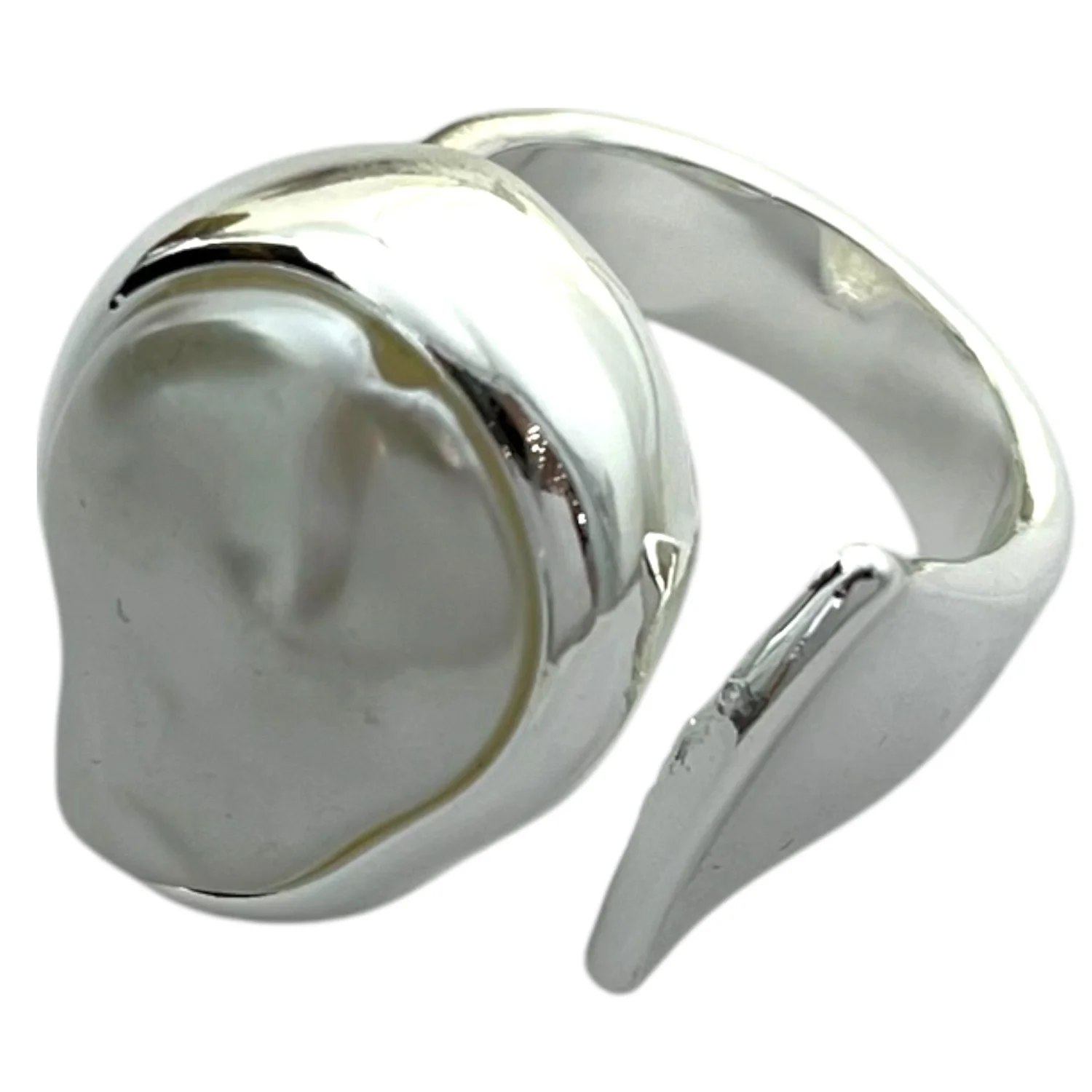 انگشتر زنانه مینیمال با طرح گره مروارید