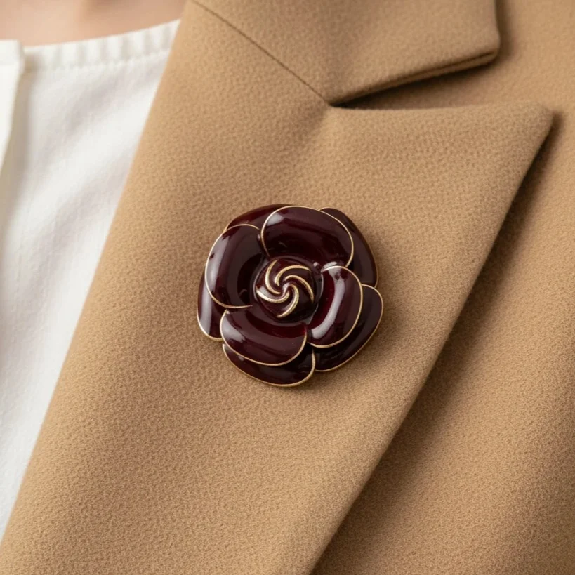 گل سینه زنانه طرح گل شیک و مجلسی